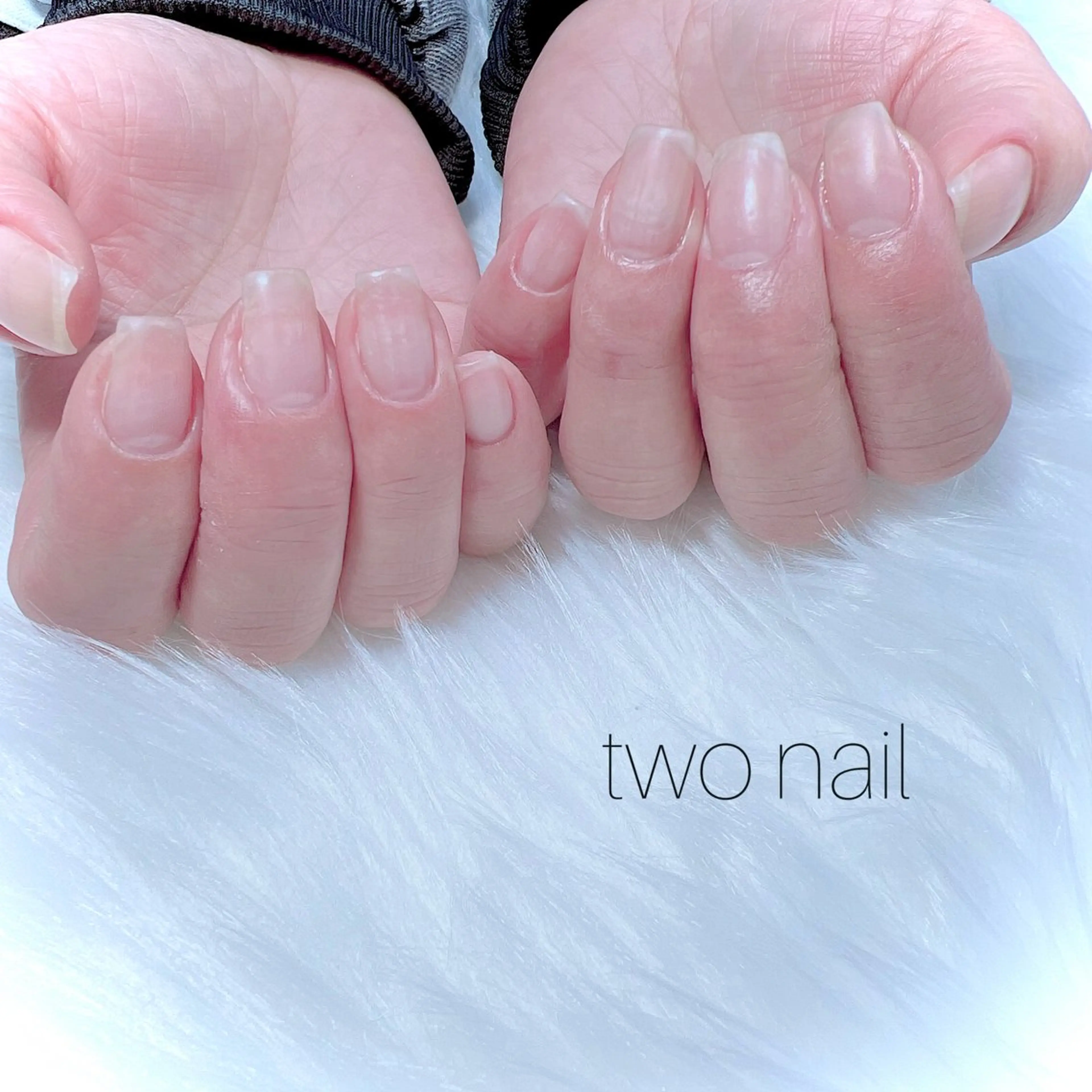 ネイル ネイルチップ ホワイト ハンドネイル two nailのネイルデザイン