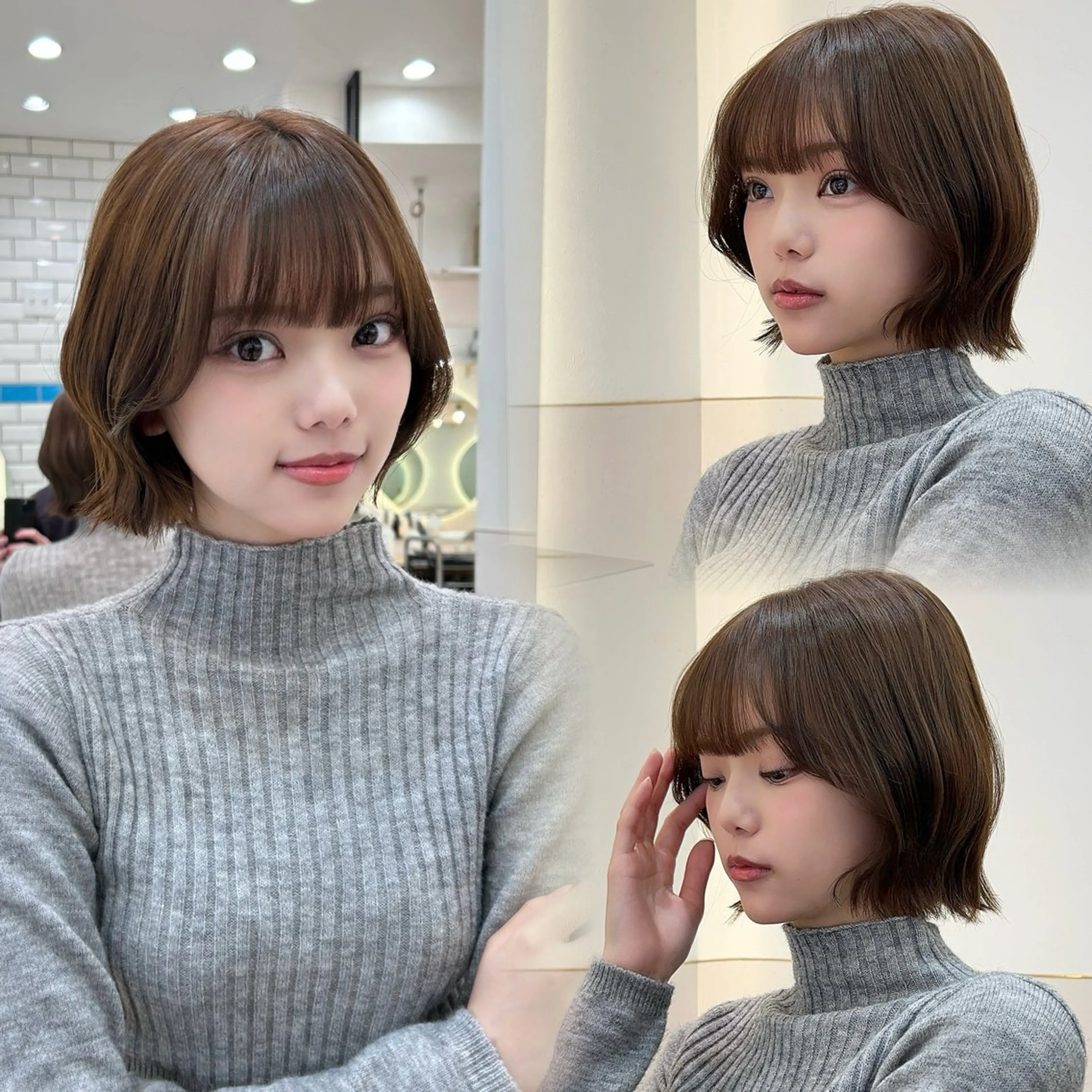 ショート ショートボブ ボブ くびれヘア 顔周りカット 髪質改善 ボブ/レイヤーボブ/ 髪質改善/梶川 夏季のヘアスタイル