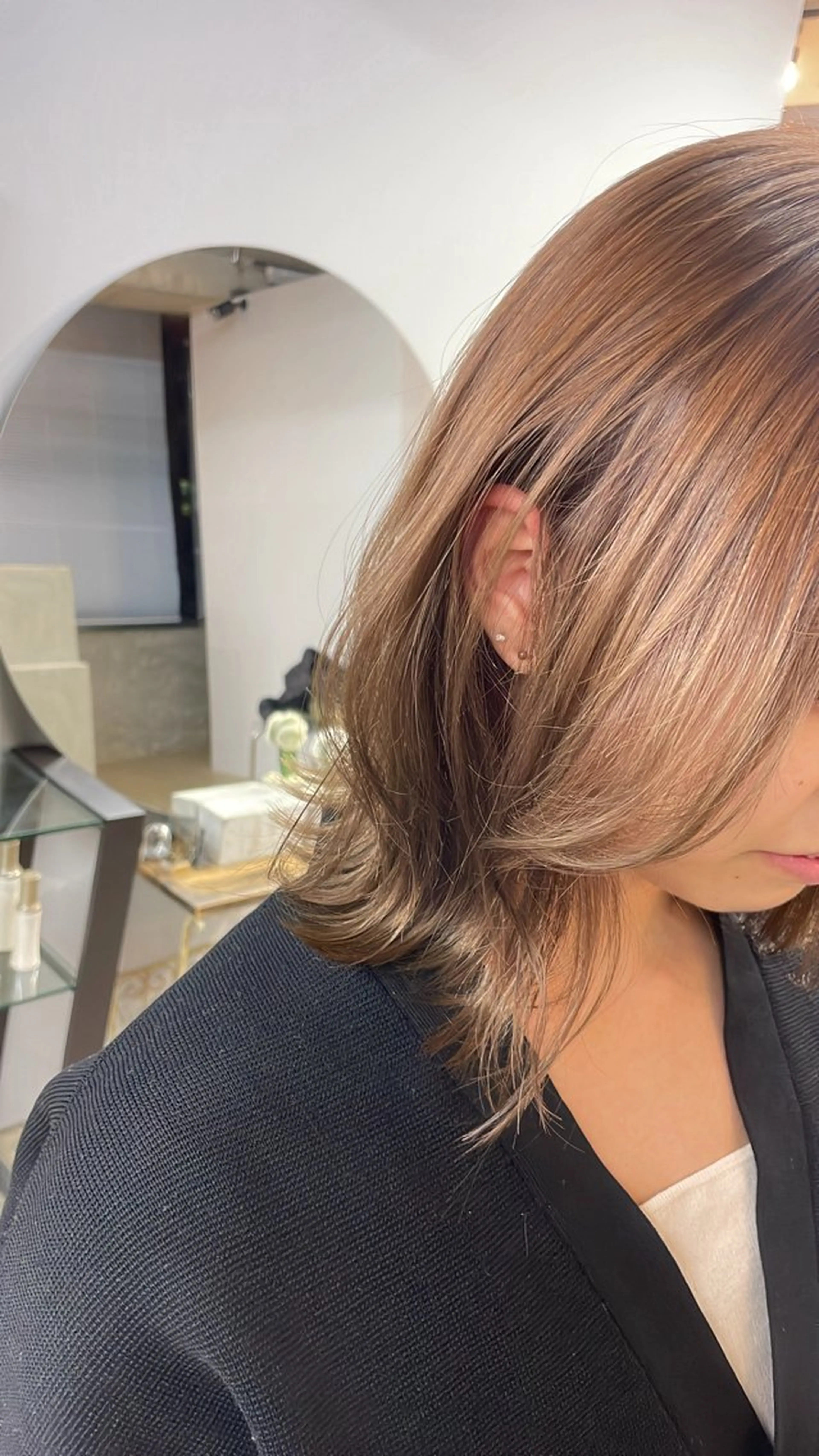 ミディアム カラー cuore/ みく/艶カラーのヘアスタイル