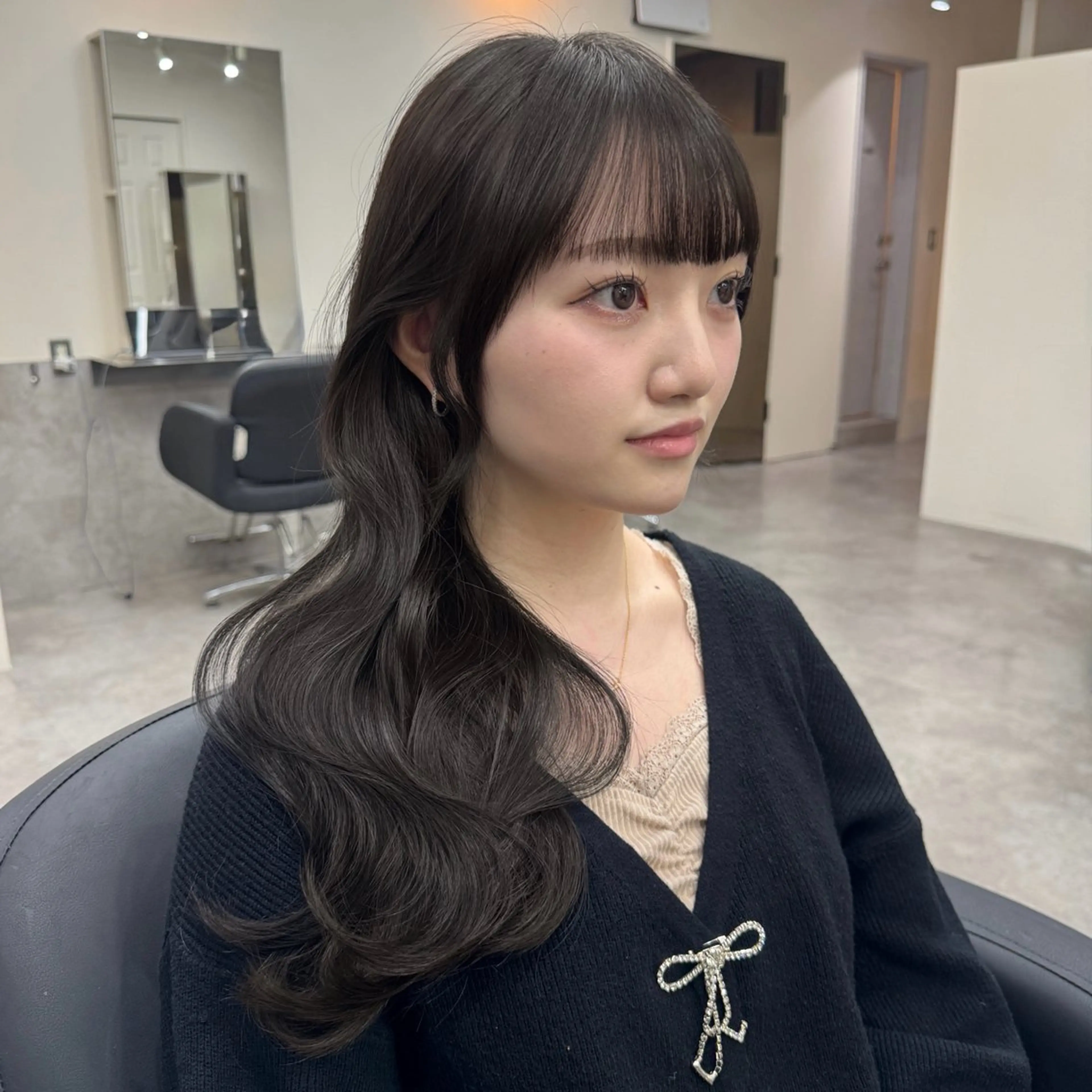 ロング カラー カット ヘアカラー トリートメント 🎀レイヤー×透明感 ×髪質改善🎀米田のヘアスタイル