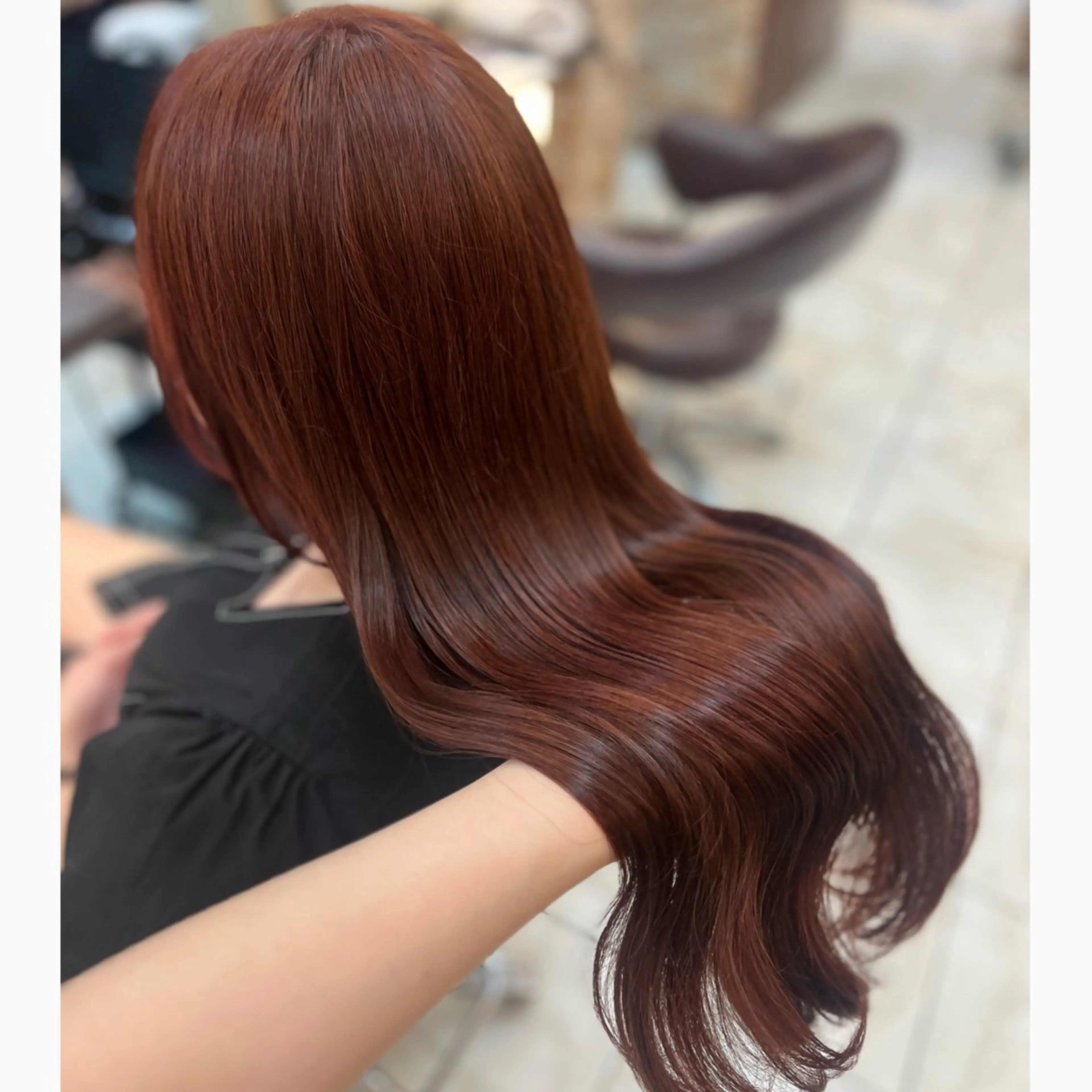 ロング カラー ベージュカラー ブリーチ ダブルカラー Luana .Rioneのマツエク・マツパデザイン