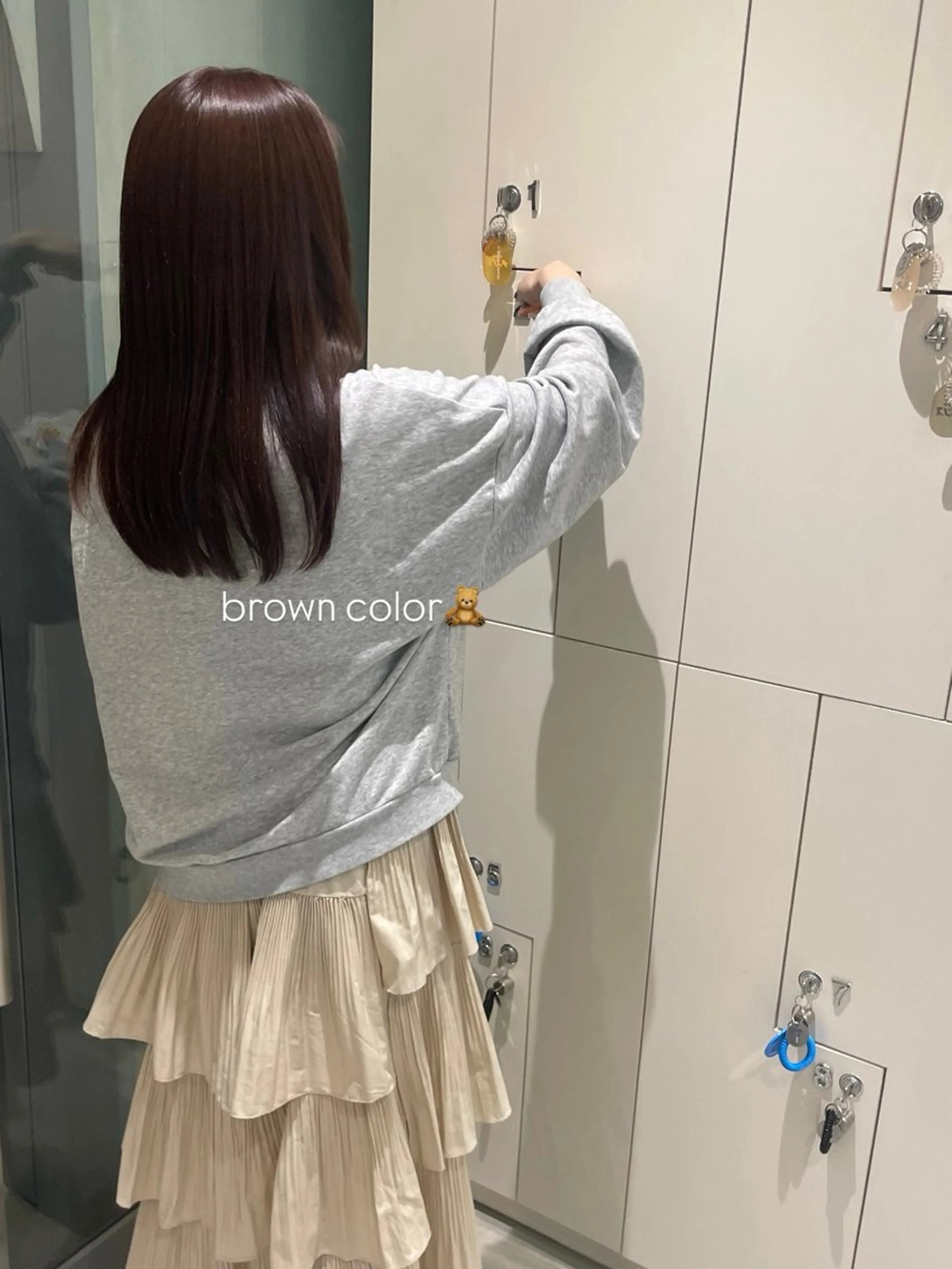 ロング カラー ブラウンカラー 透明感カラー ヘアカラー トリートメント たかはし ゆうなのヘアスタイル