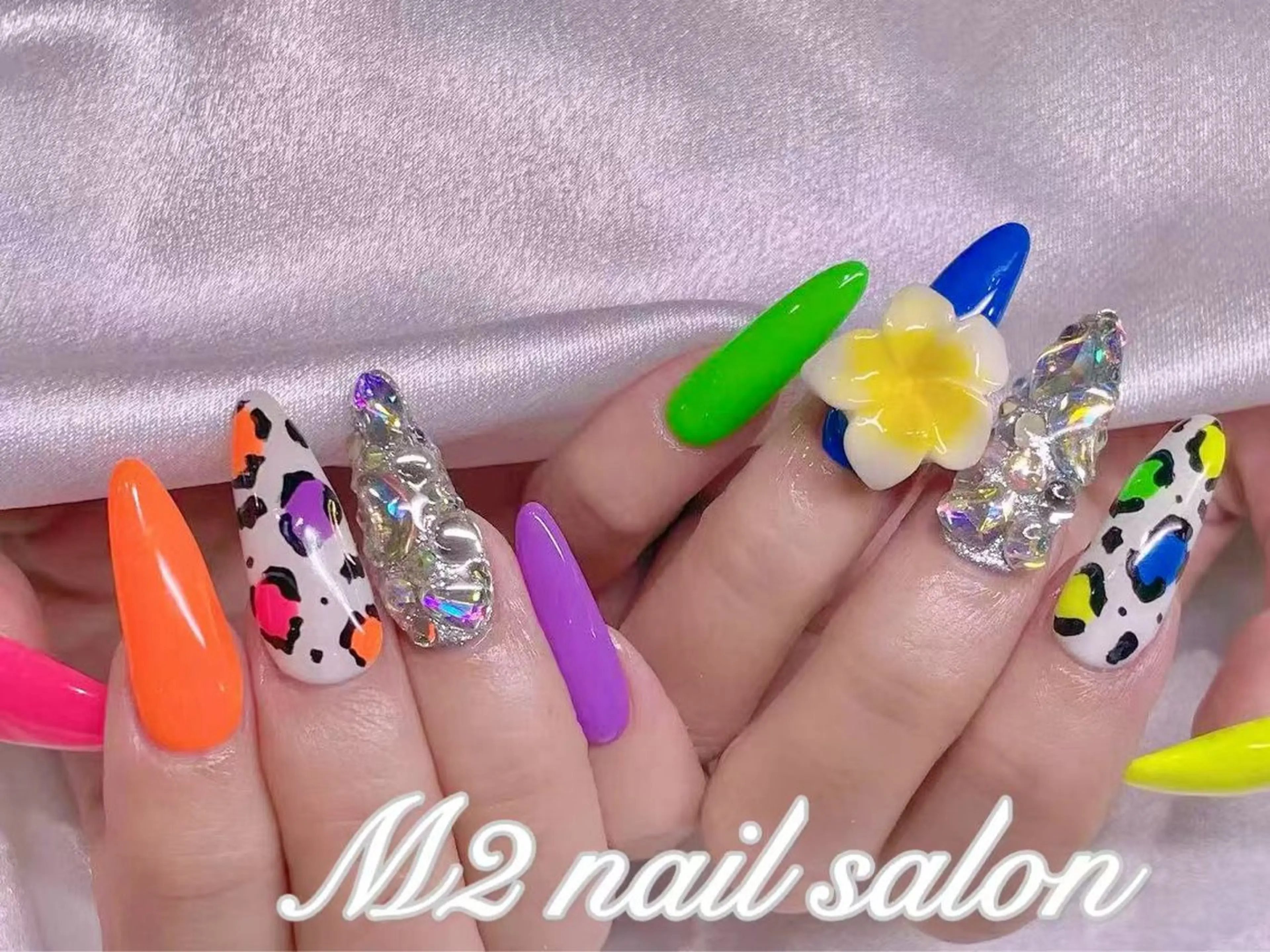 ネイル 夏ネイル 長さだし専門店 M2 rikaのネイルデザイン