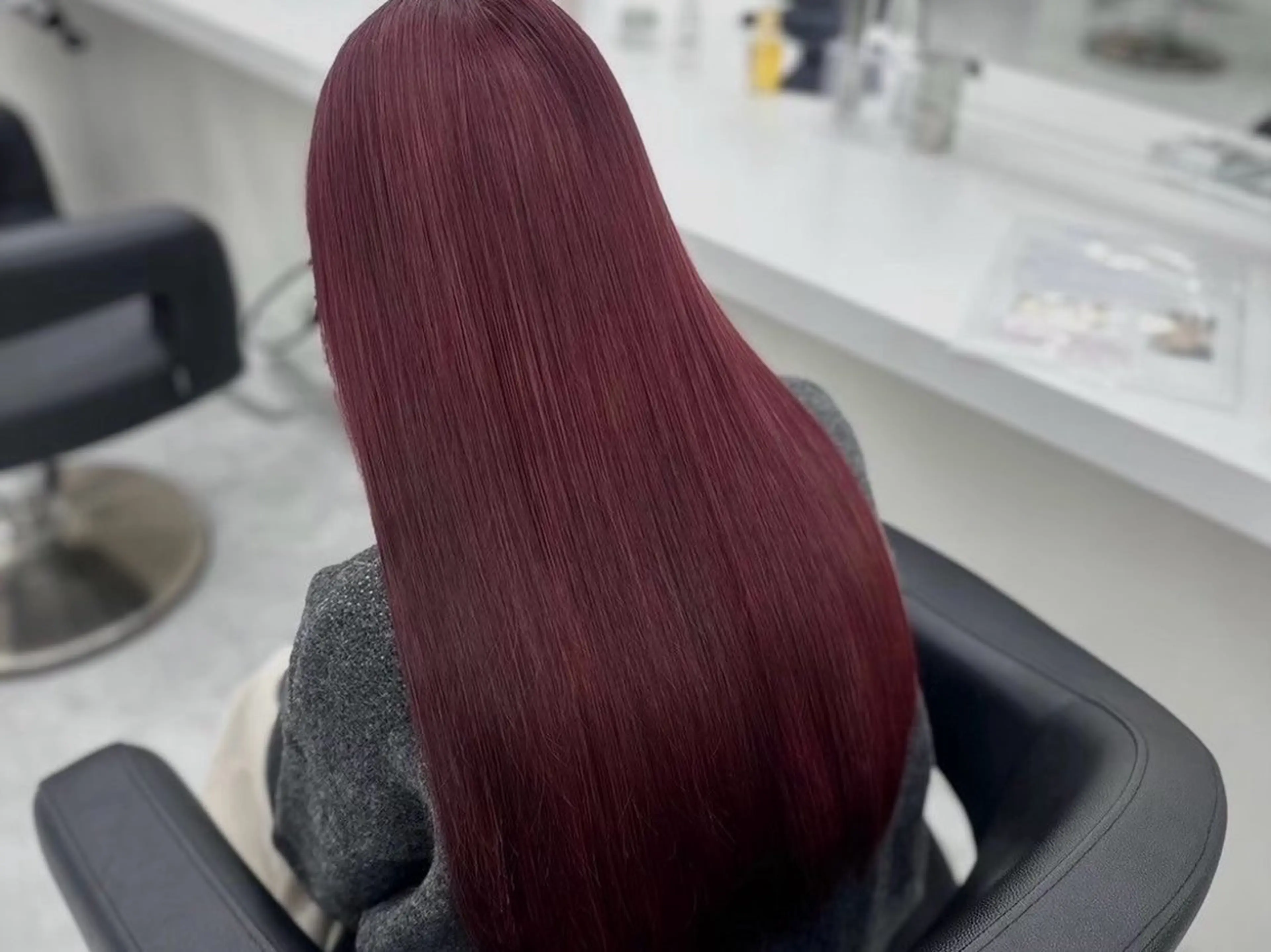 ロング カラー ヘアアレンジ ケアカラー ロング ヘアカラー ヘッドスパ ヘアセット ♥️暖色／深みレッド ♥️渋谷/らいるのヘアスタイル