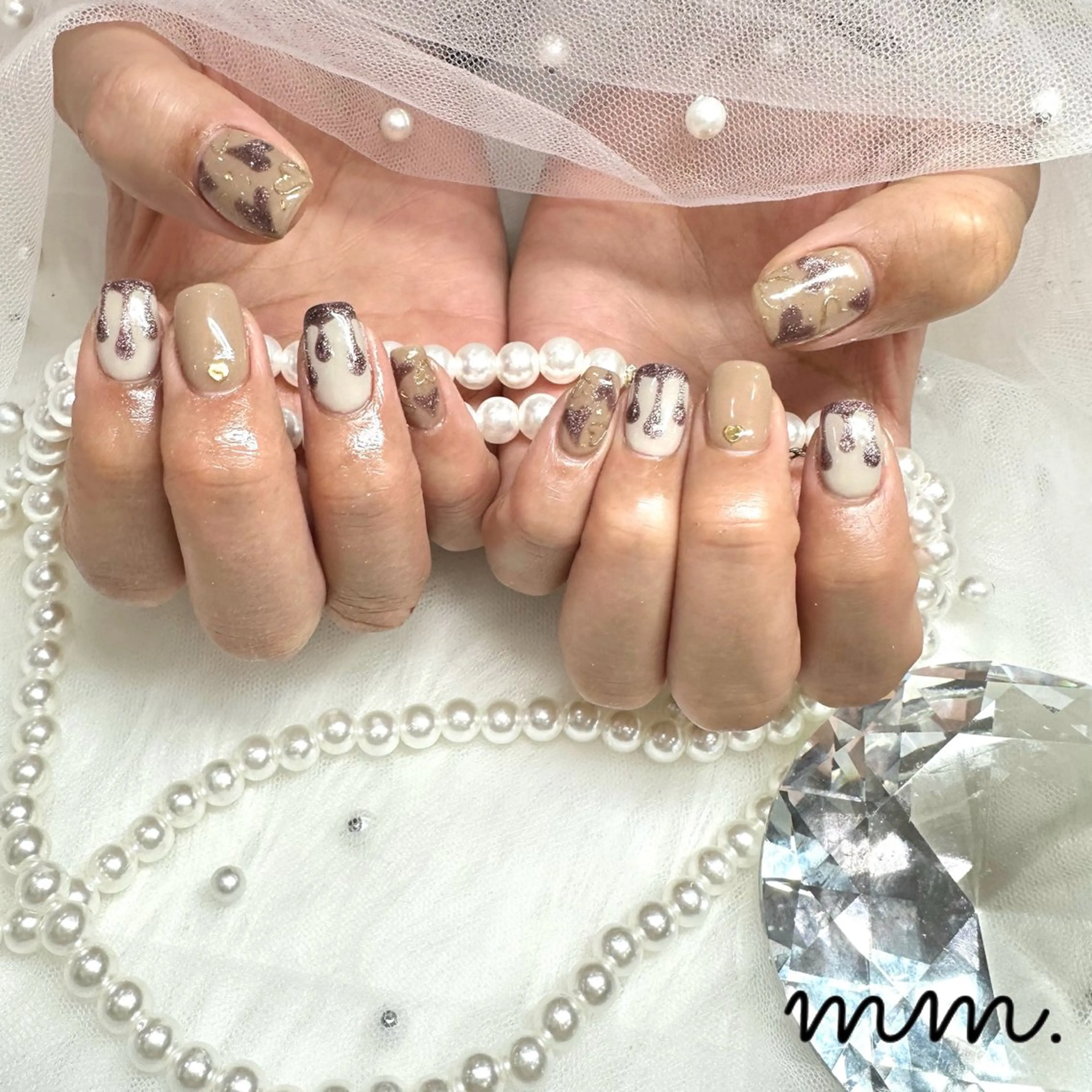 ネイル ハンドネイル 🩷🩵mm.大宮 Riyo🧸🩵🩷のネイルデザイン