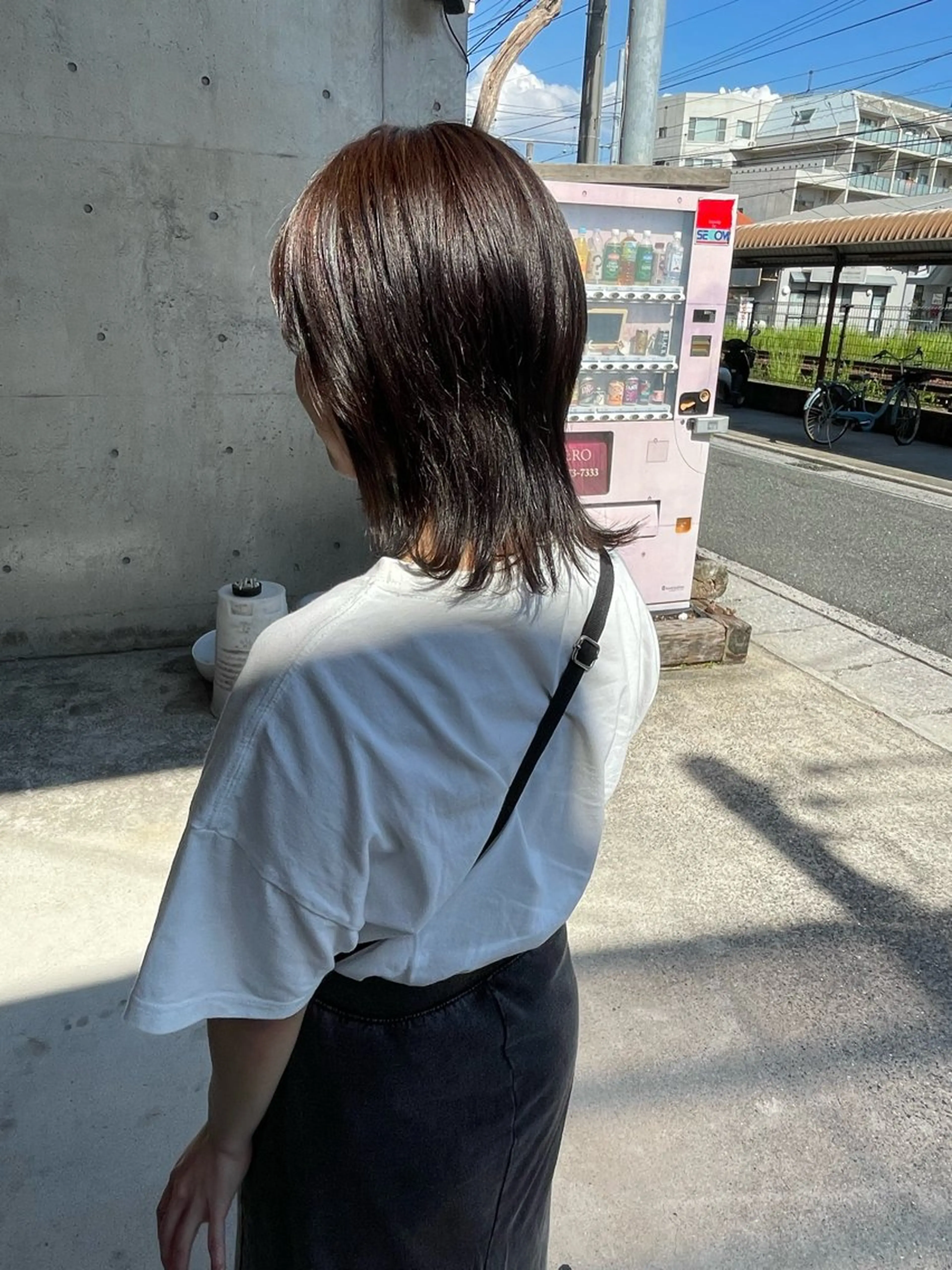 ミディアム カラー 日高 香織のヘアスタイル