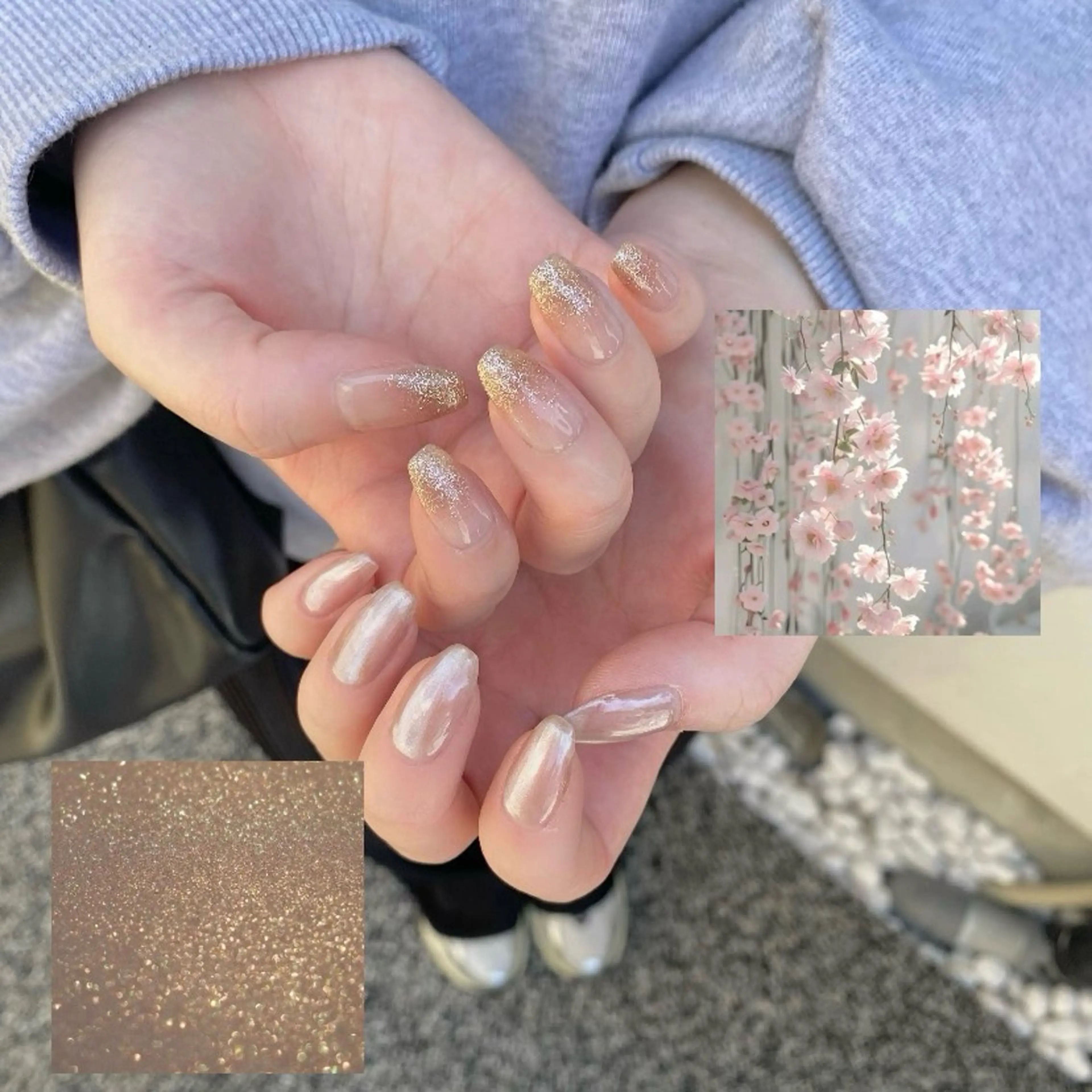 ネイル ラメ(グリッター) ラメグラデーション マグネットネイル nail meguのネイルデザイン