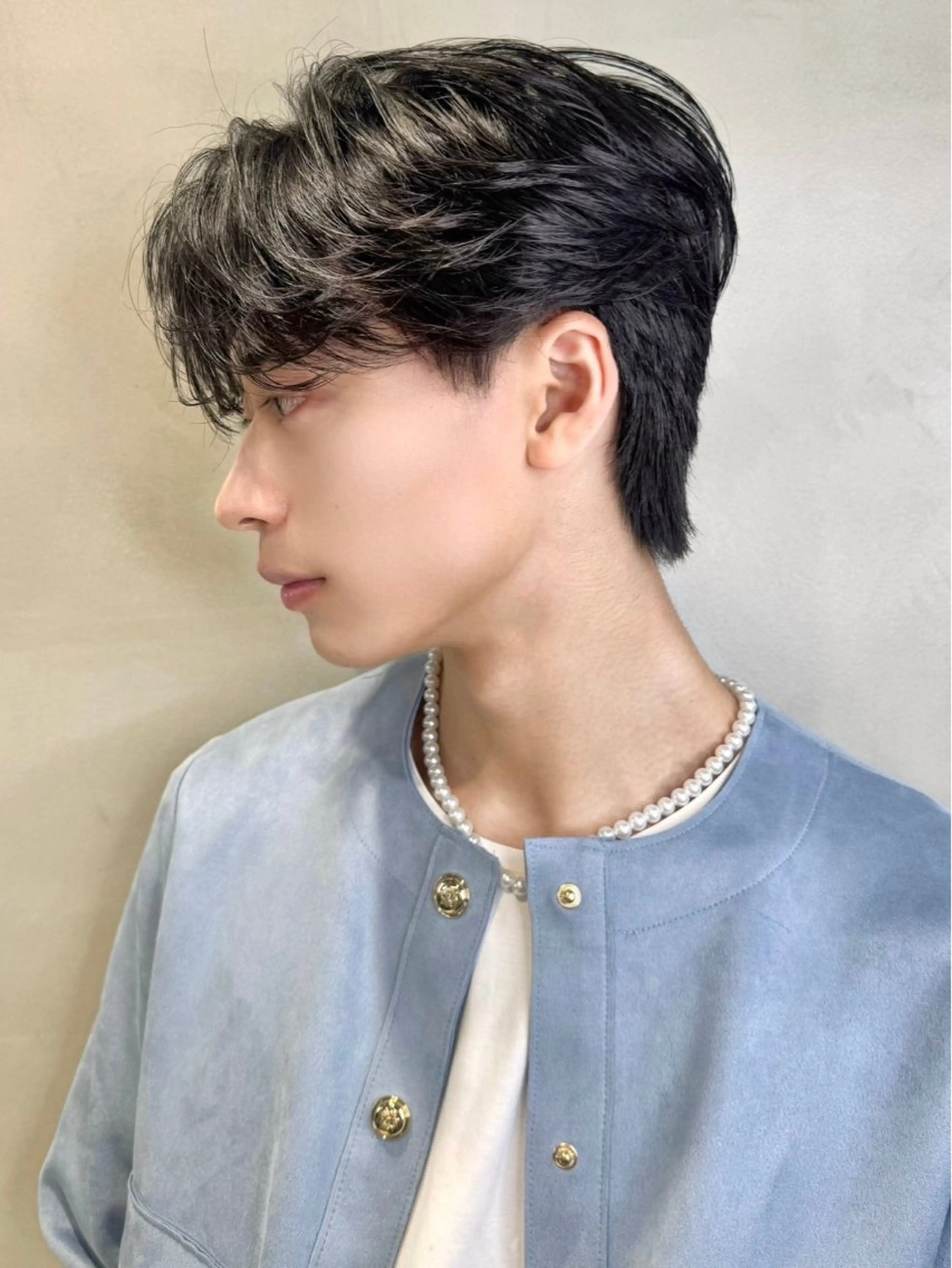 パーマ メンズ 大宮‎🩵縮毛矯正 レイヤー　佐藤和のヘアスタイル