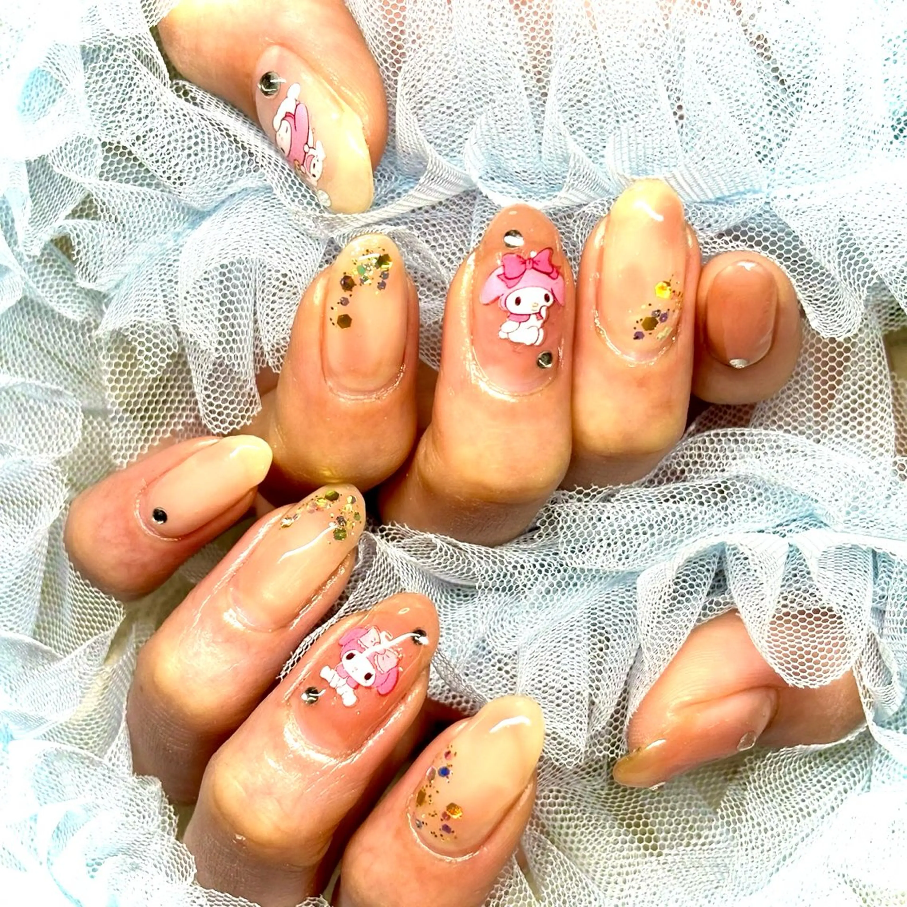 ネイル ハート 韓国ネイル ピンク ワンホンネイル miminon 自宅ネイルサロンのネイルデザイン