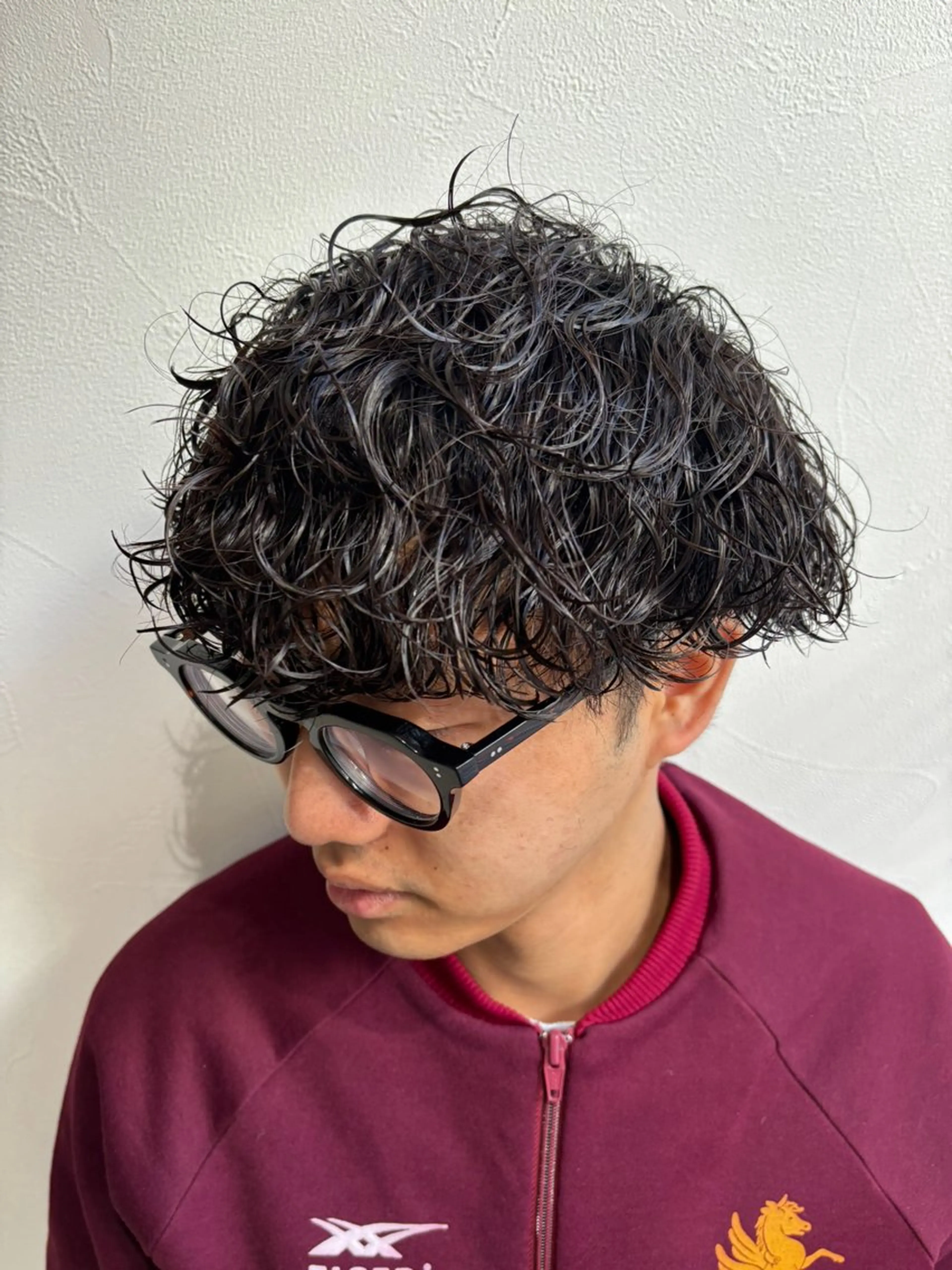ショート パーマ メンズ メンズパーマ ツイストスパイラルパーマ スパイラルパーマ ボブ/レイヤー /河内温太のヘアスタイル