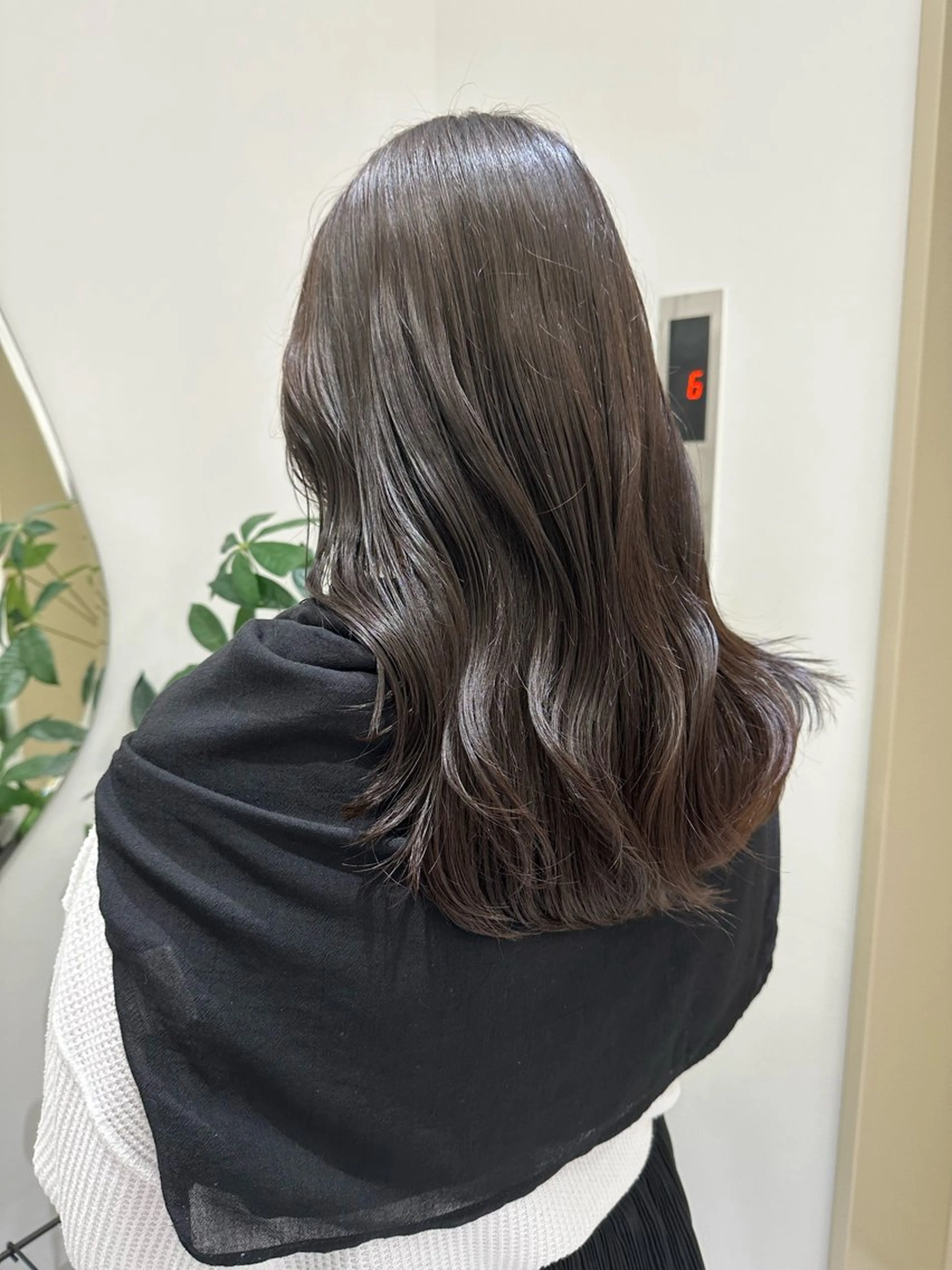 セミロング カラー グレージュ オリーブグレージュ オリーブグレー カット ヘアカラー トリートメント レイヤー/ボブ/ 顔周り/yukinaのヘアスタイル