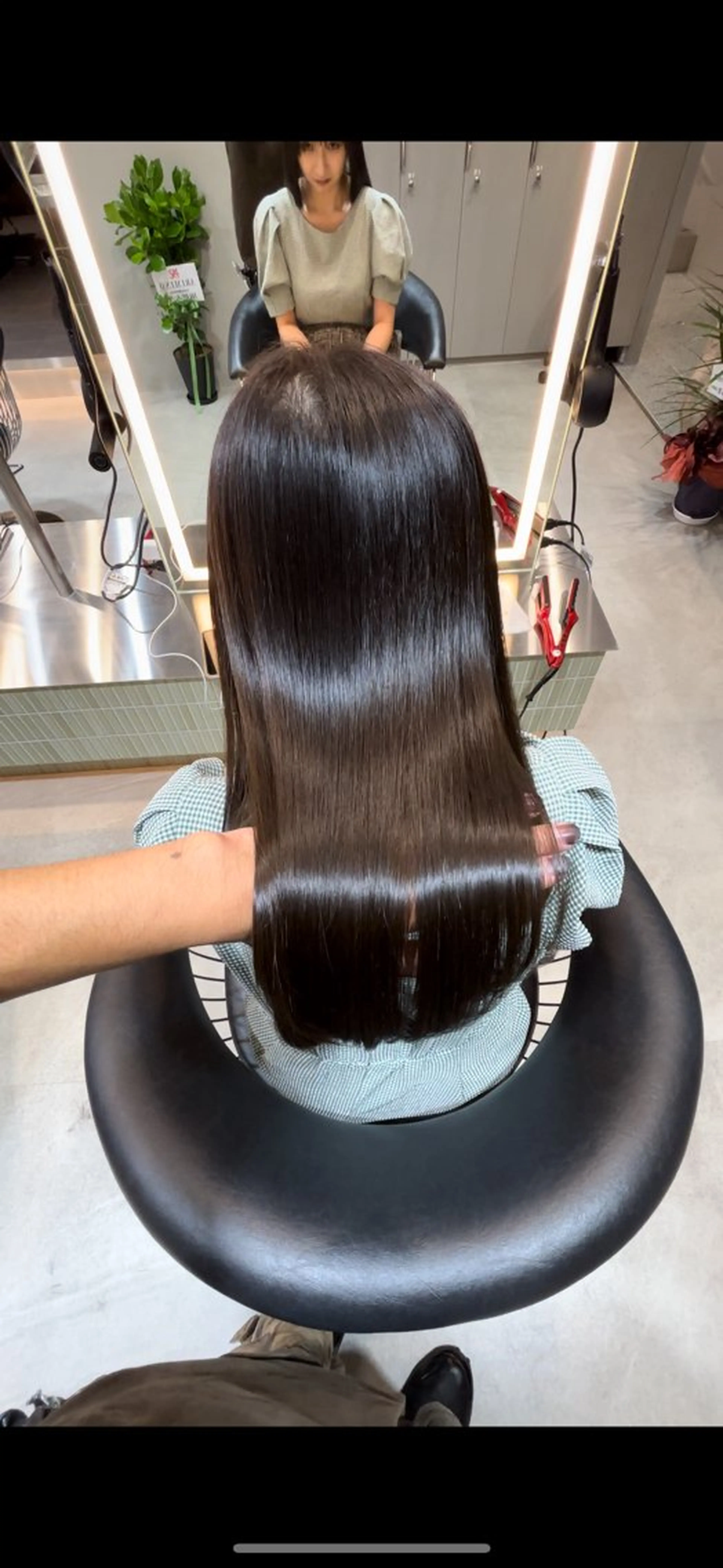 セミロング カット ヘアカラー 縮毛矯正 トリートメント 髪質改善/縮毛矯正/ 韓国ヘア/矢野のヘアスタイル