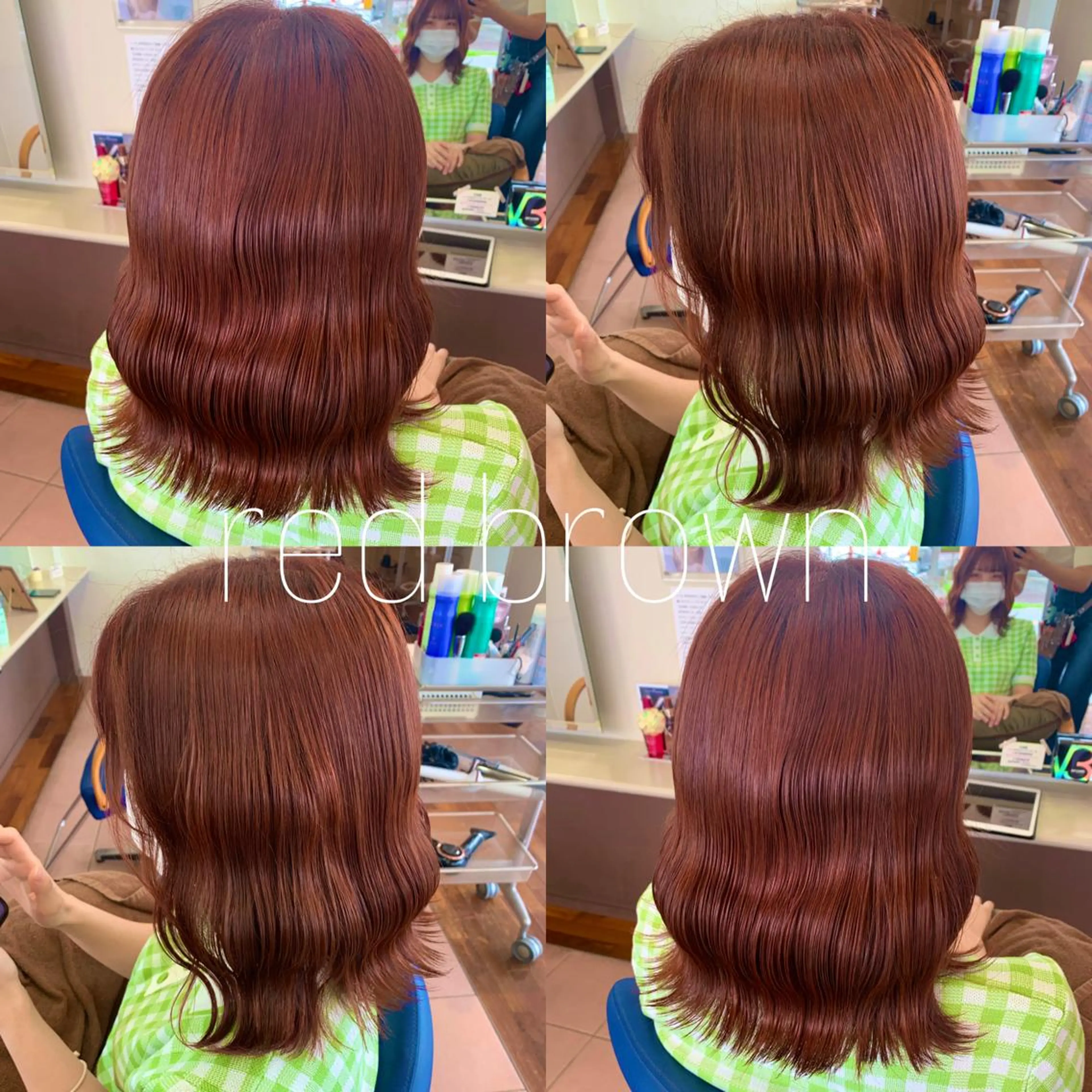 セミロング カラー 小澤 志穂のヘアスタイル