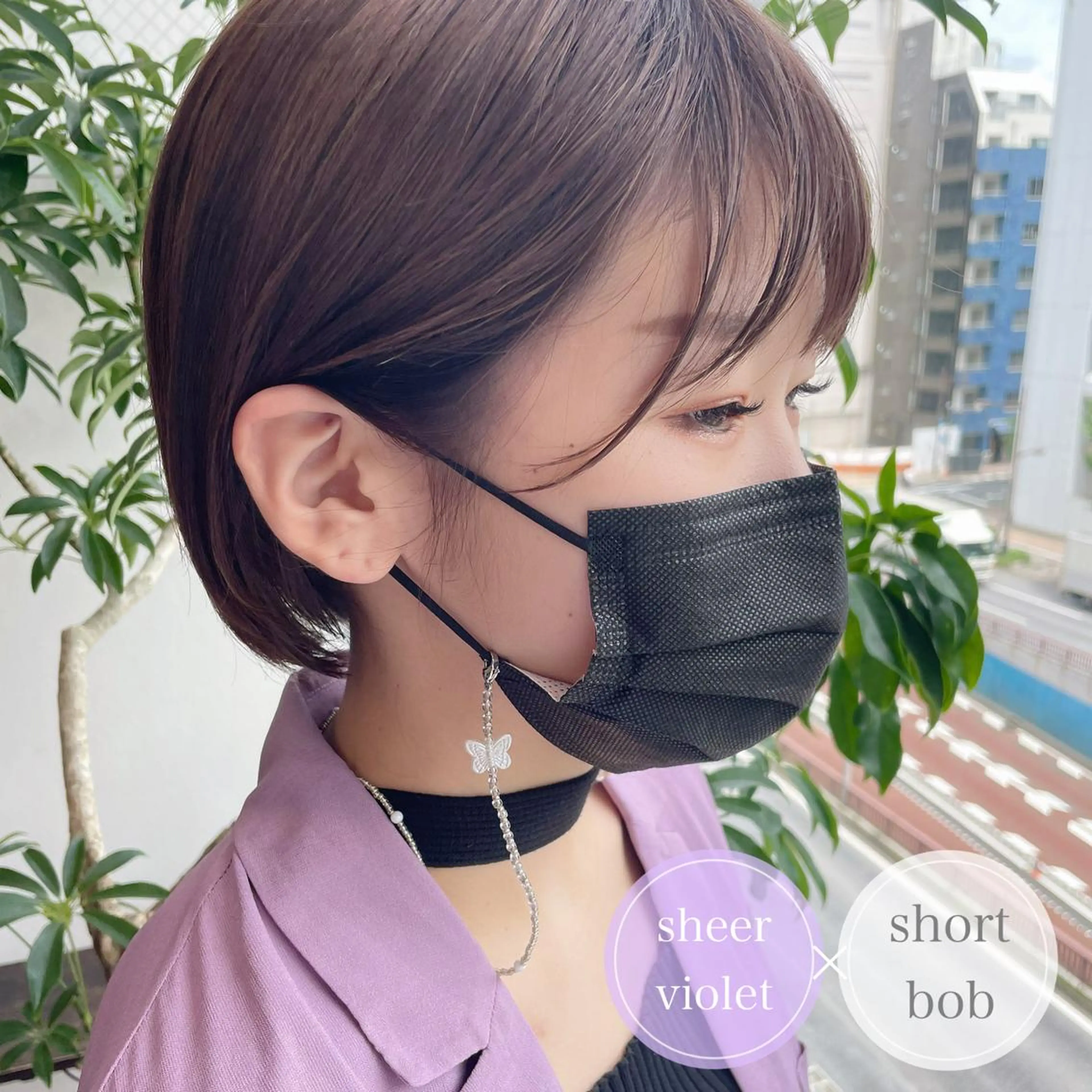 ショート カラー ショートボブ 透明感カラー デザインカラー ダブルカラー イヤリングカラー アンブレラカラー💫 フェイスフレーミングのヘアスタイル