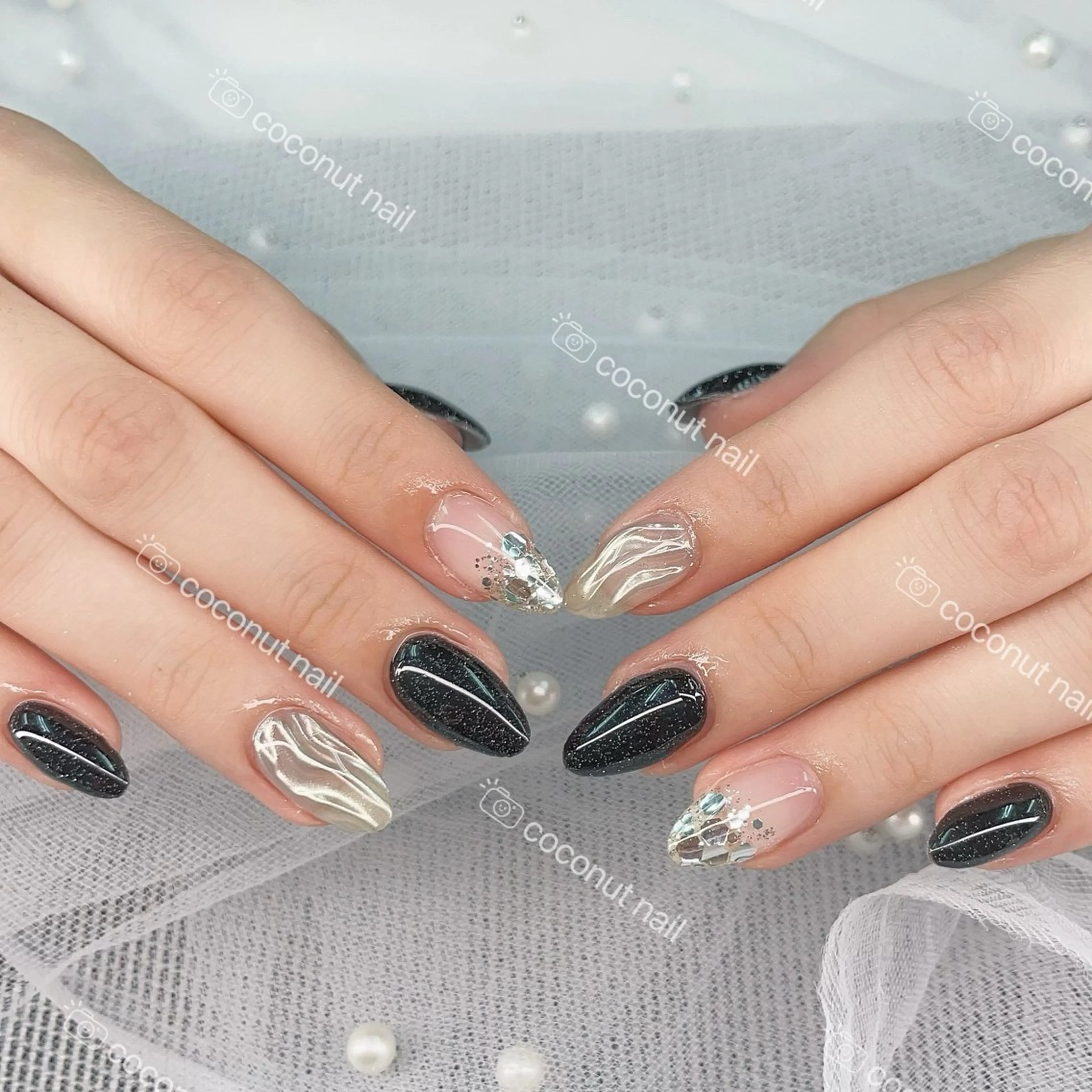 ネイル ハンドネイル 神田 ココナッツのネイルデザイン