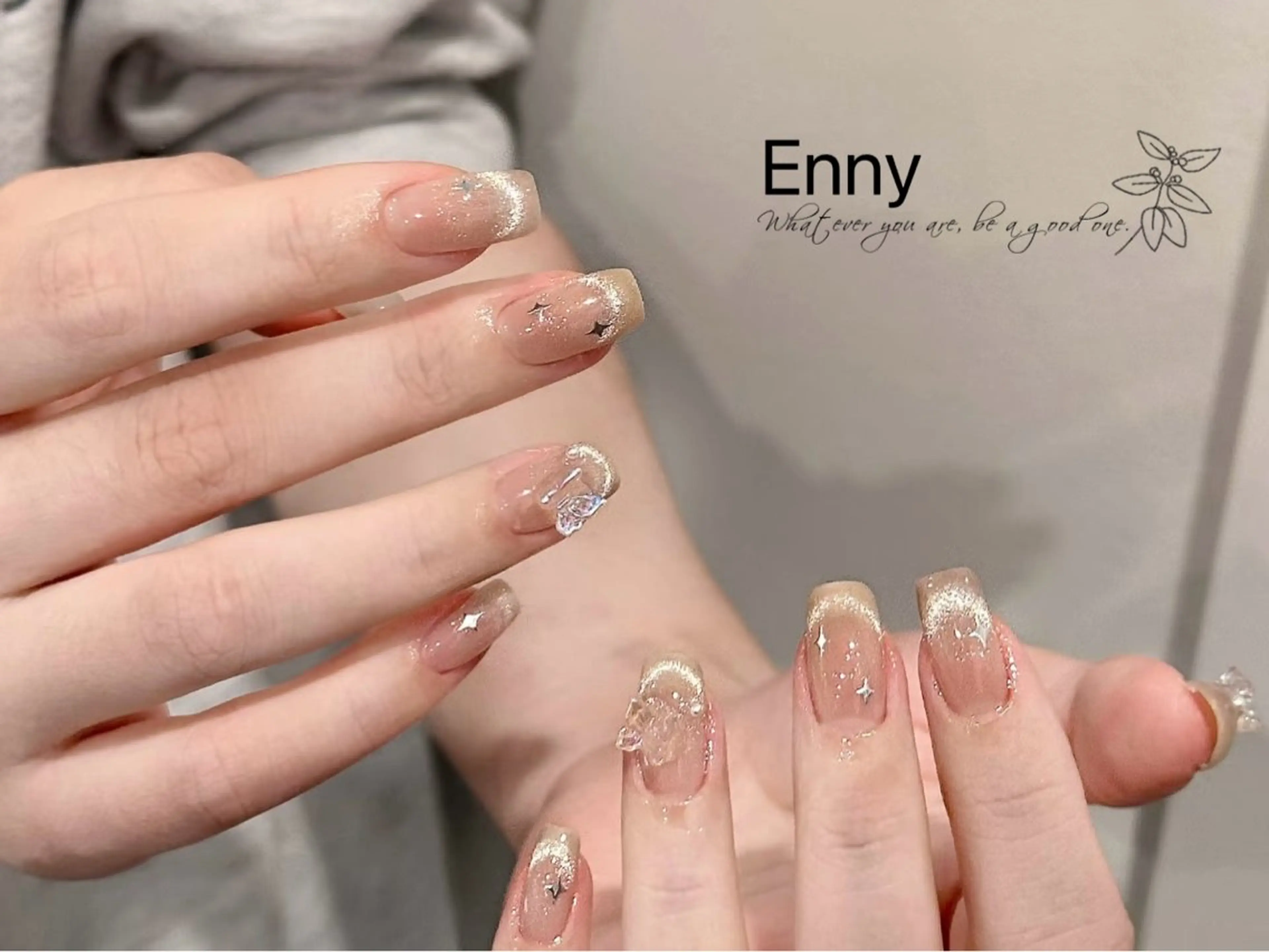 ネイル チークネイル 長さ出し フットネイル フレンチネイル ジェルネイル Enny nail salonのネイルデザイン