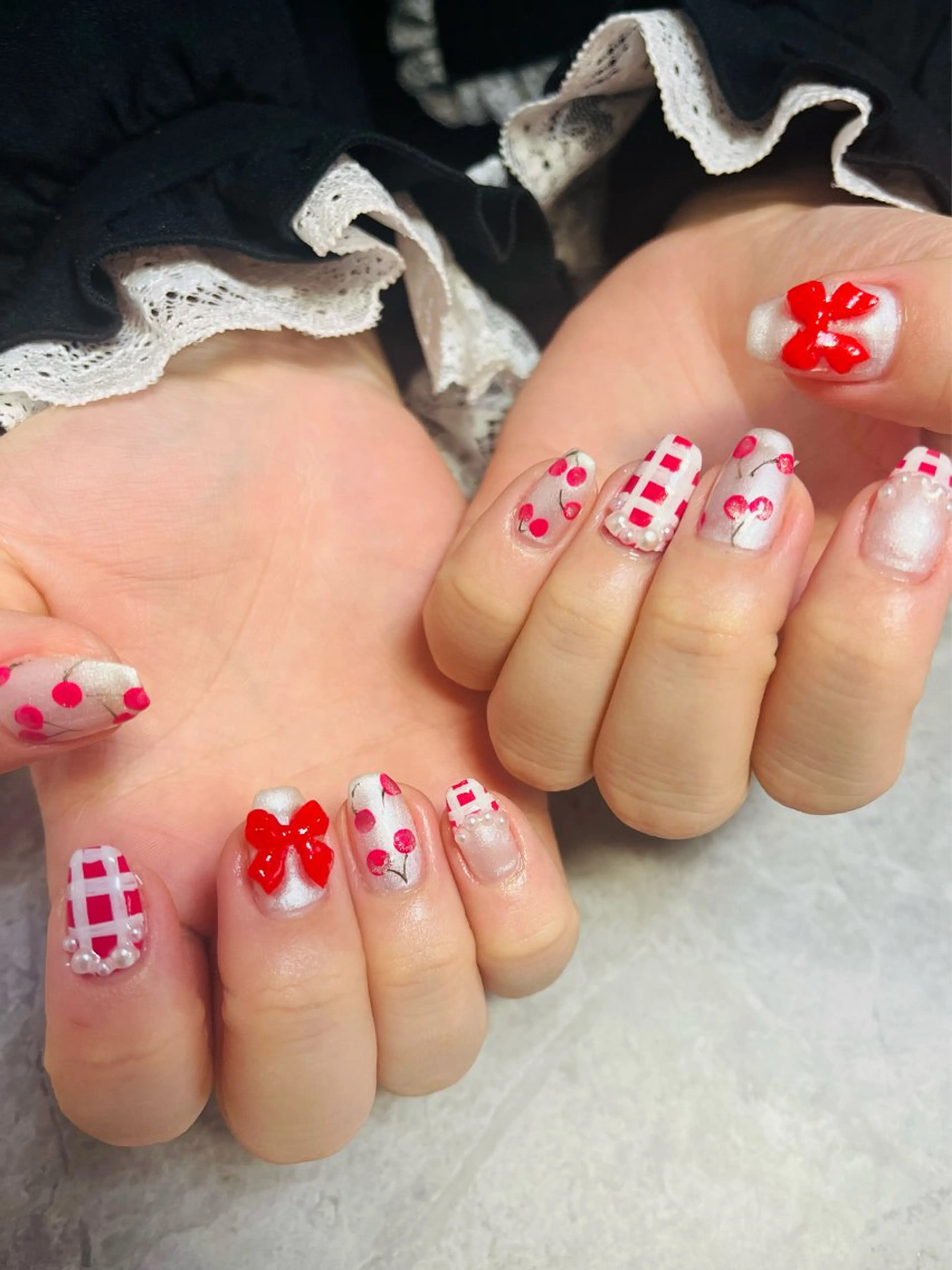 ネイル ガーリー 持ち込み ハンドネイル ハンドケア ベテランネイル cnc  nailのネイルデザイン