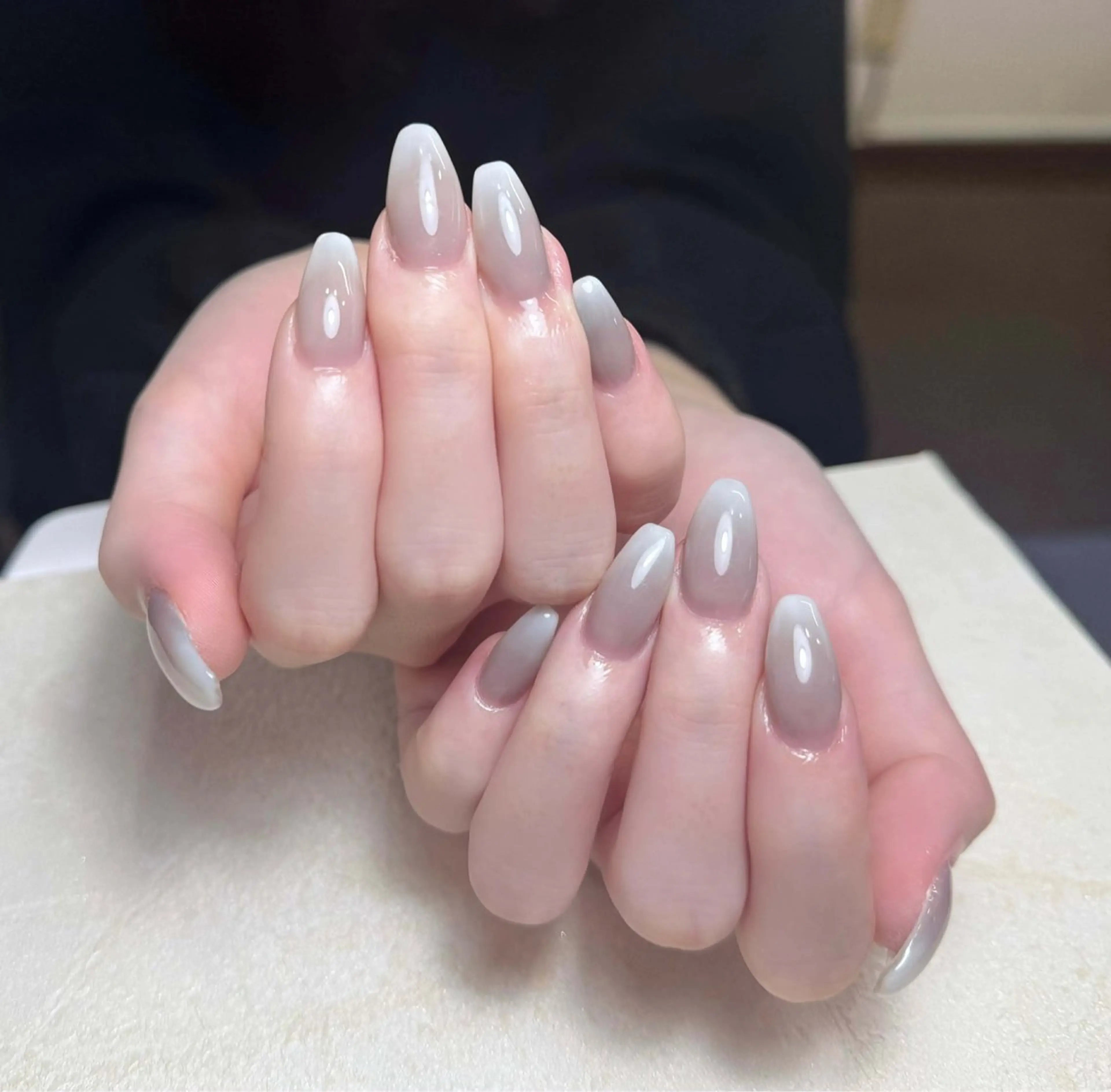 ネイル チークネイル 長さ出し フレンチネイル グラデーション キラキラネイル 中野駅から2分 MEO NAILのネイルデザイン