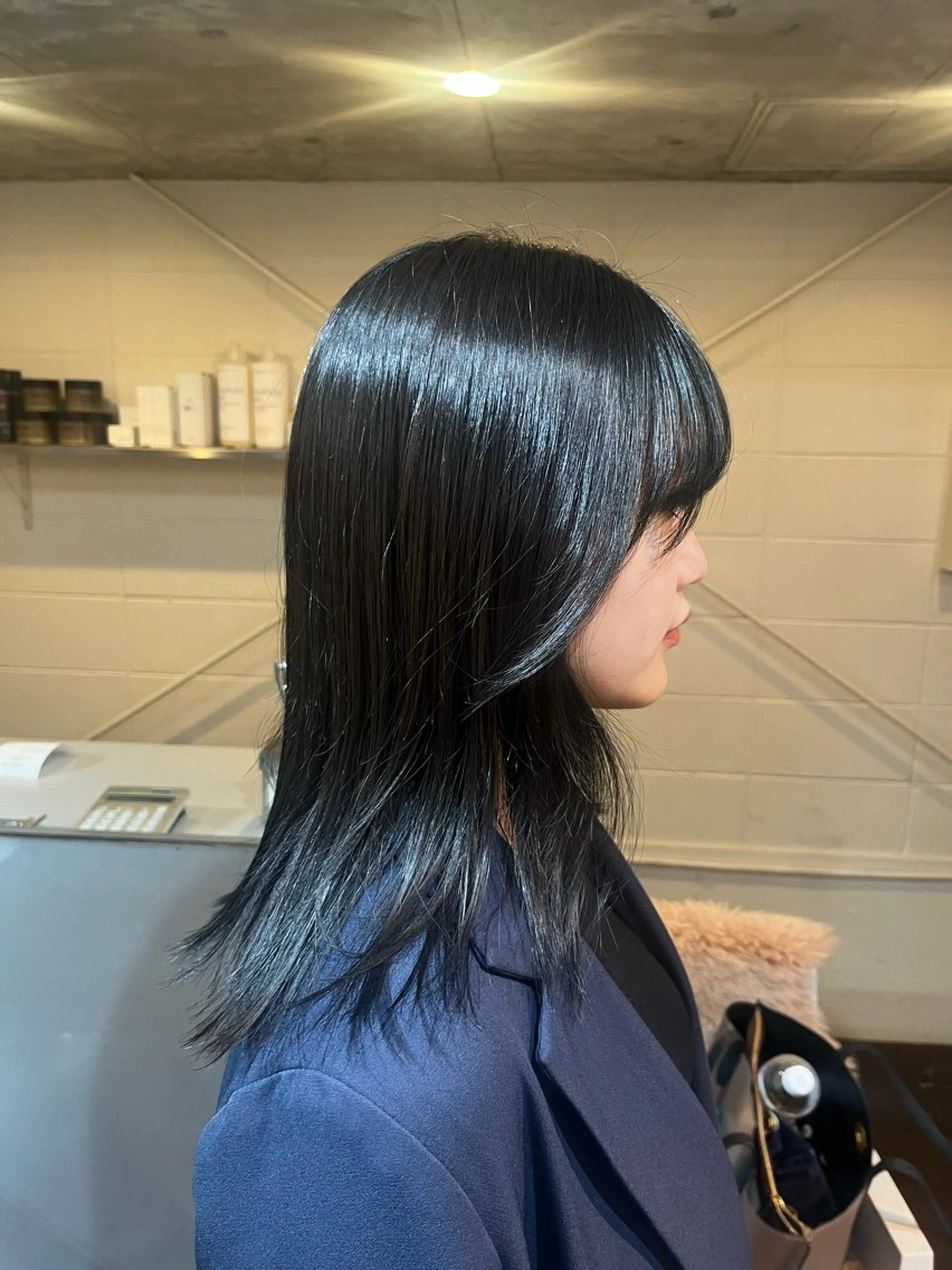 ミディアム カラー アッシュ Junmi/ﾁｶｼﾂ /堀江のヘアスタイル