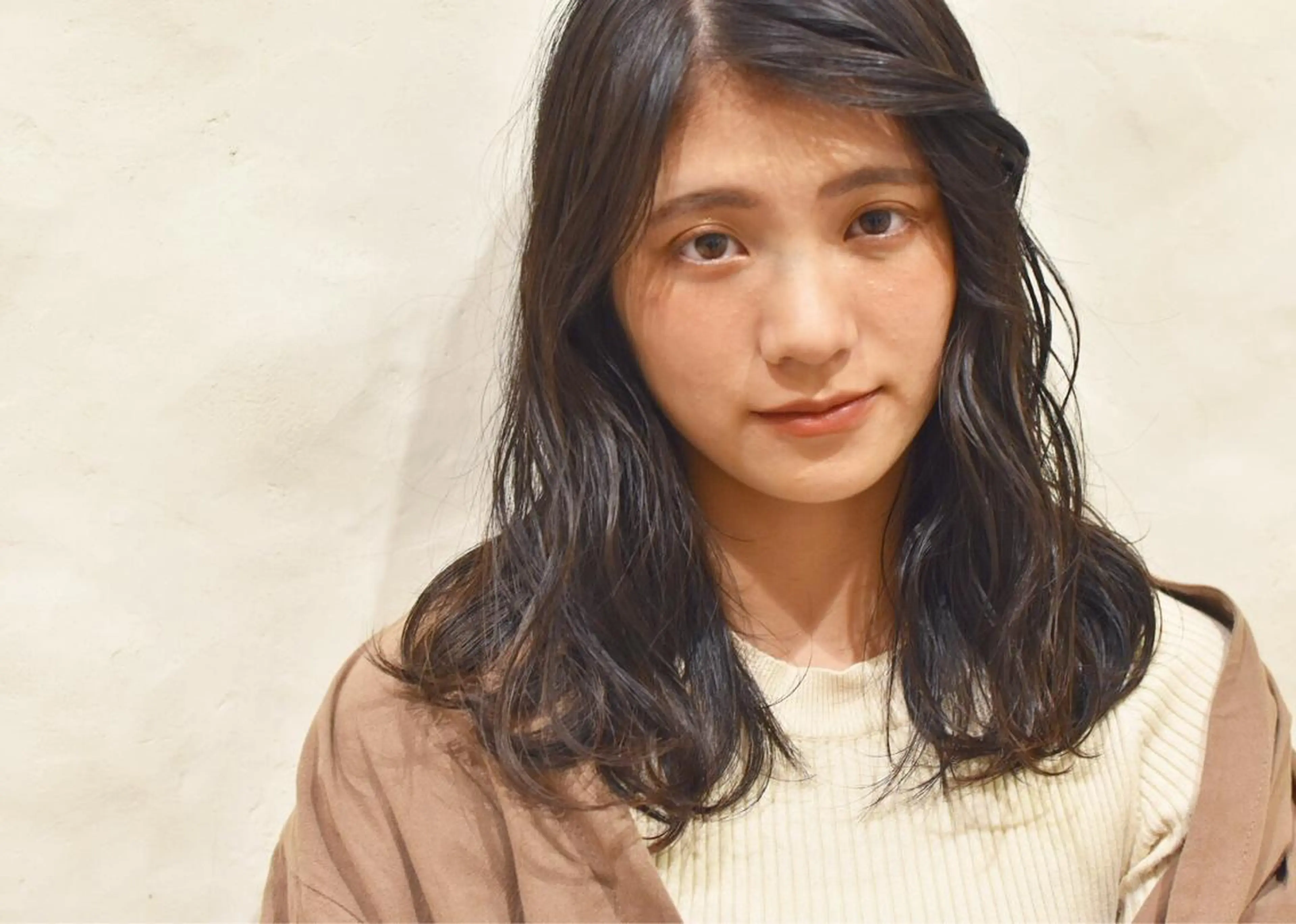 セミロング オレンジブラウン fuchigami suzunoのヘアスタイル