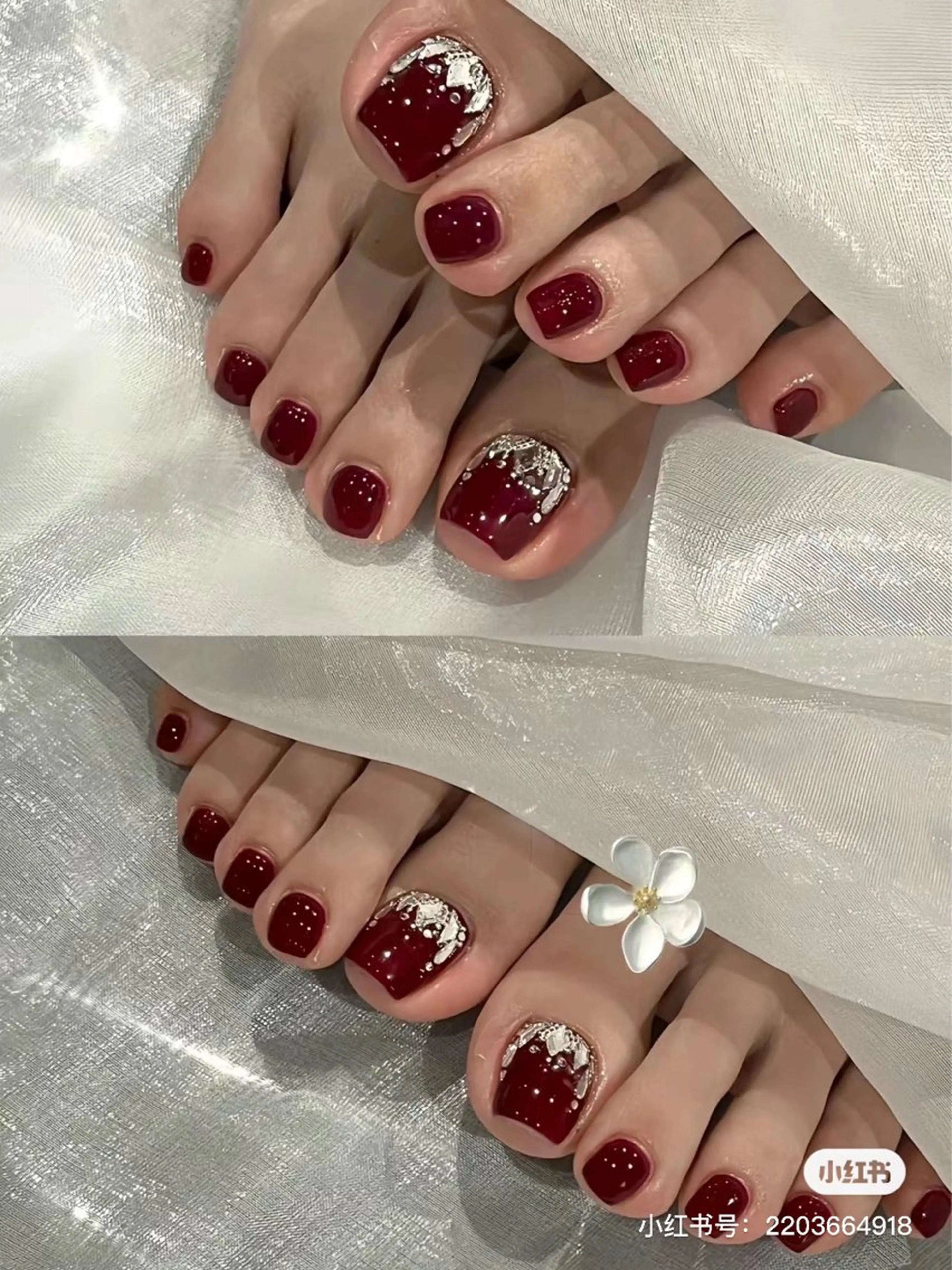 【フットネイル】2本アート持ち込みデザインの写真