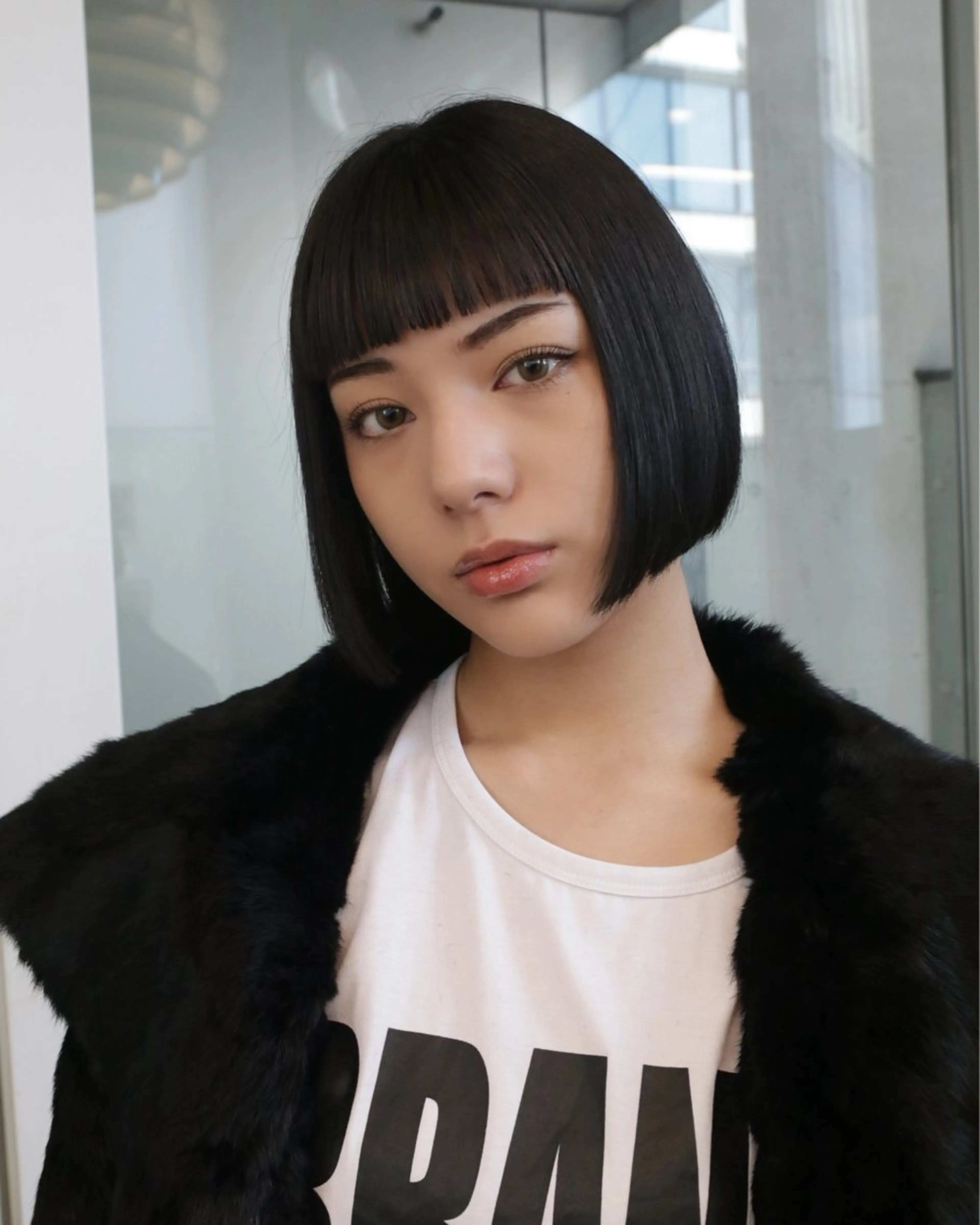 ショート カラー 切りっぱなしボブ ボブ カット ヘアカラー トリートメント マンツーマン/ハイ トーン/HIROKIのヘアスタイル