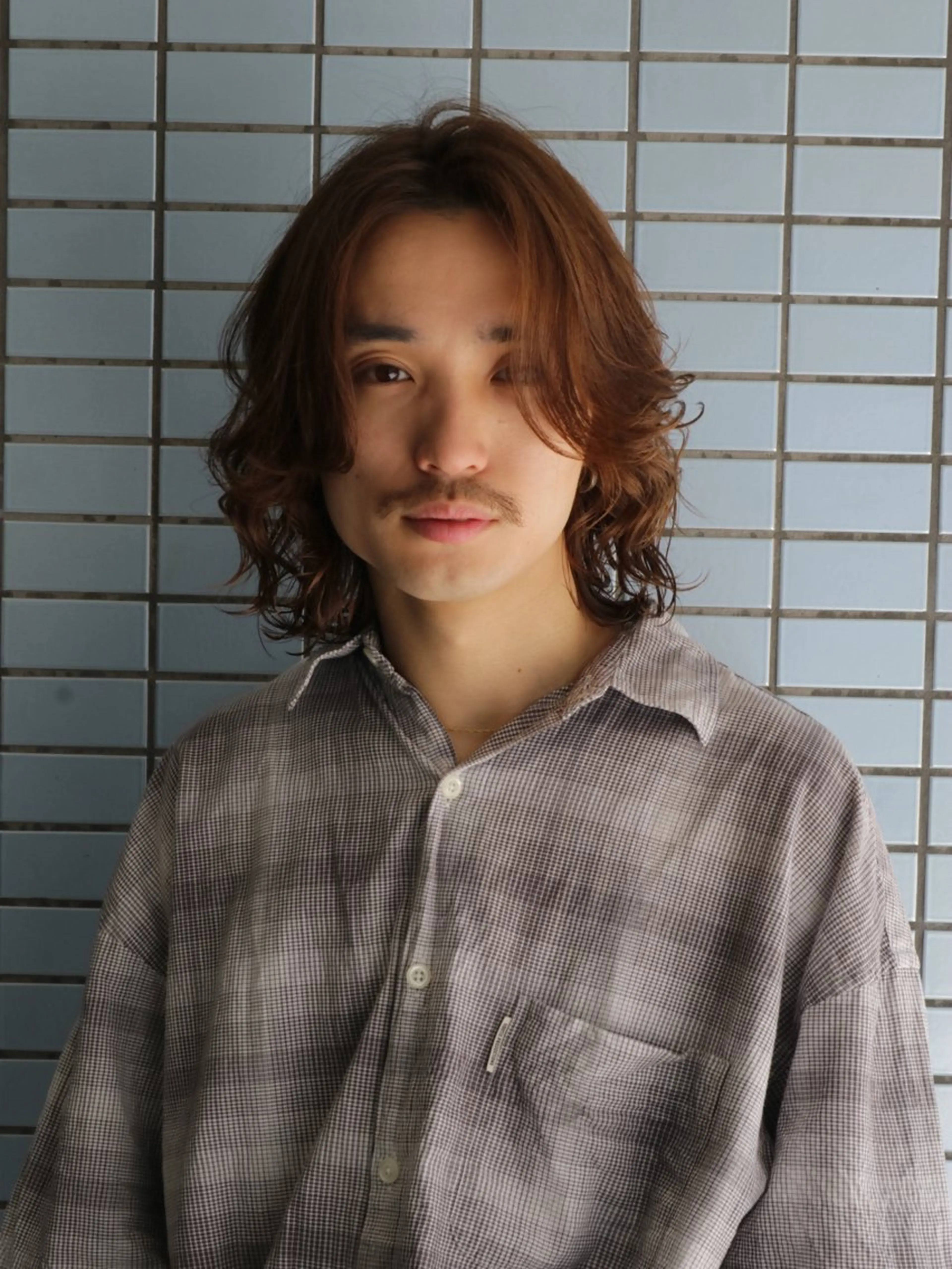カラー メンズ ブラウンカラー ヘアカラー トリートメント 韓国風シャドウパーマ /特化廣田歩のヘアスタイル