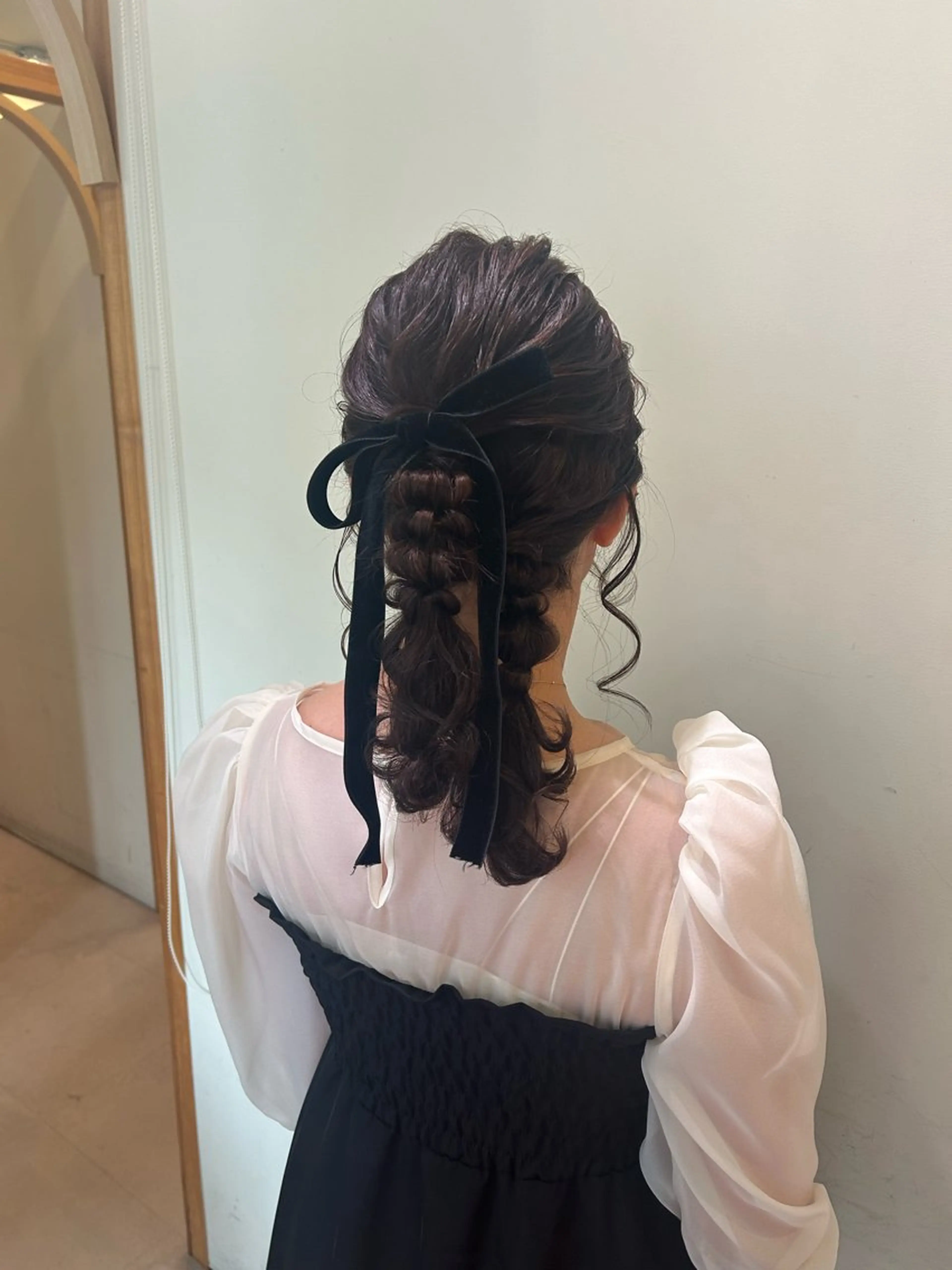 セミロング ヘアアレンジ ヘアセット times salon所属・ボウ🪞ヘアセット /マツパ/眉毛のマツエク・マツパデザイン