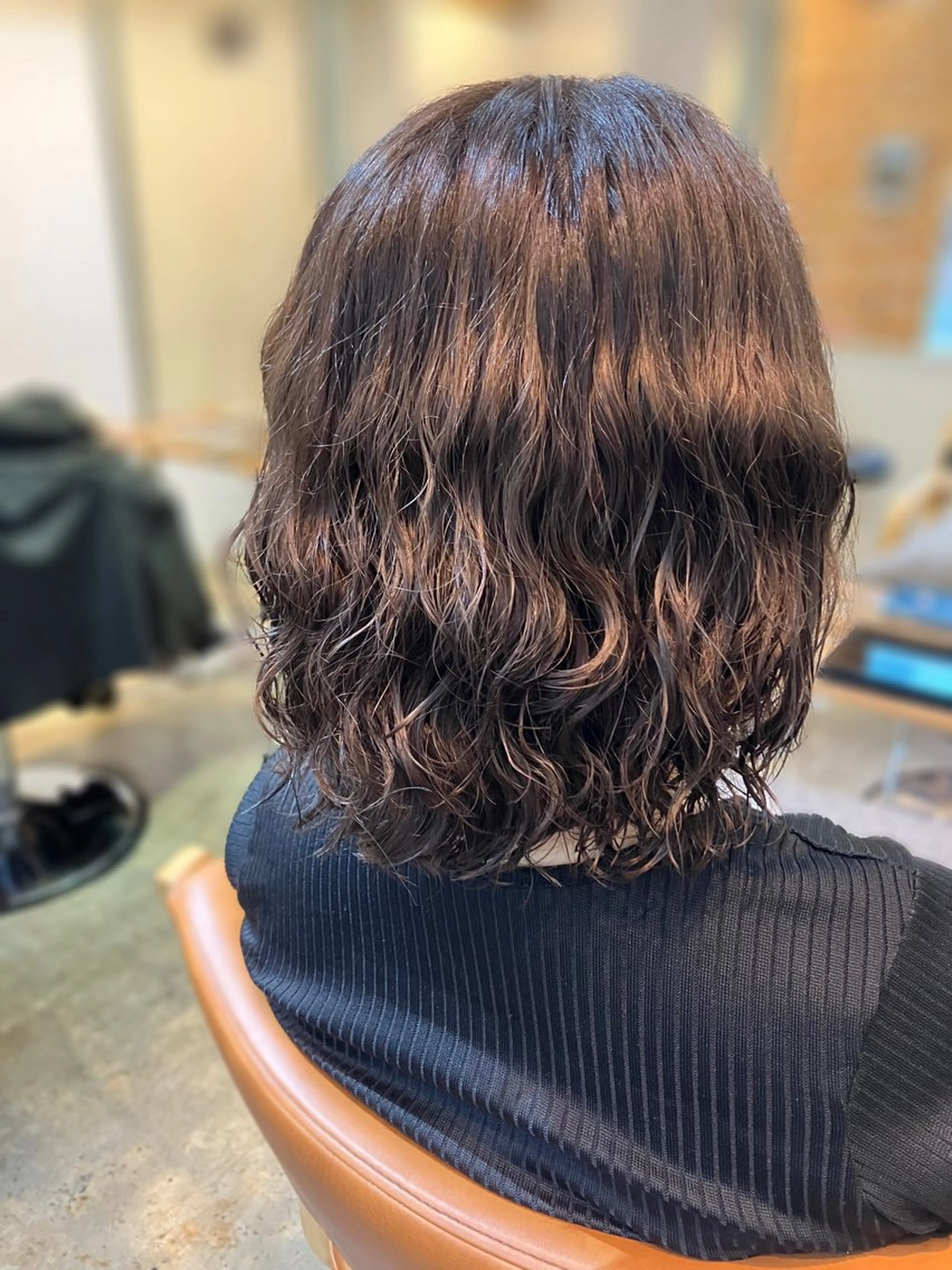 ミディアム パーマ ミディアムパーマ ボブ 🫧縮毛矯正支持率 No.1 ほのか🫧のヘアスタイル