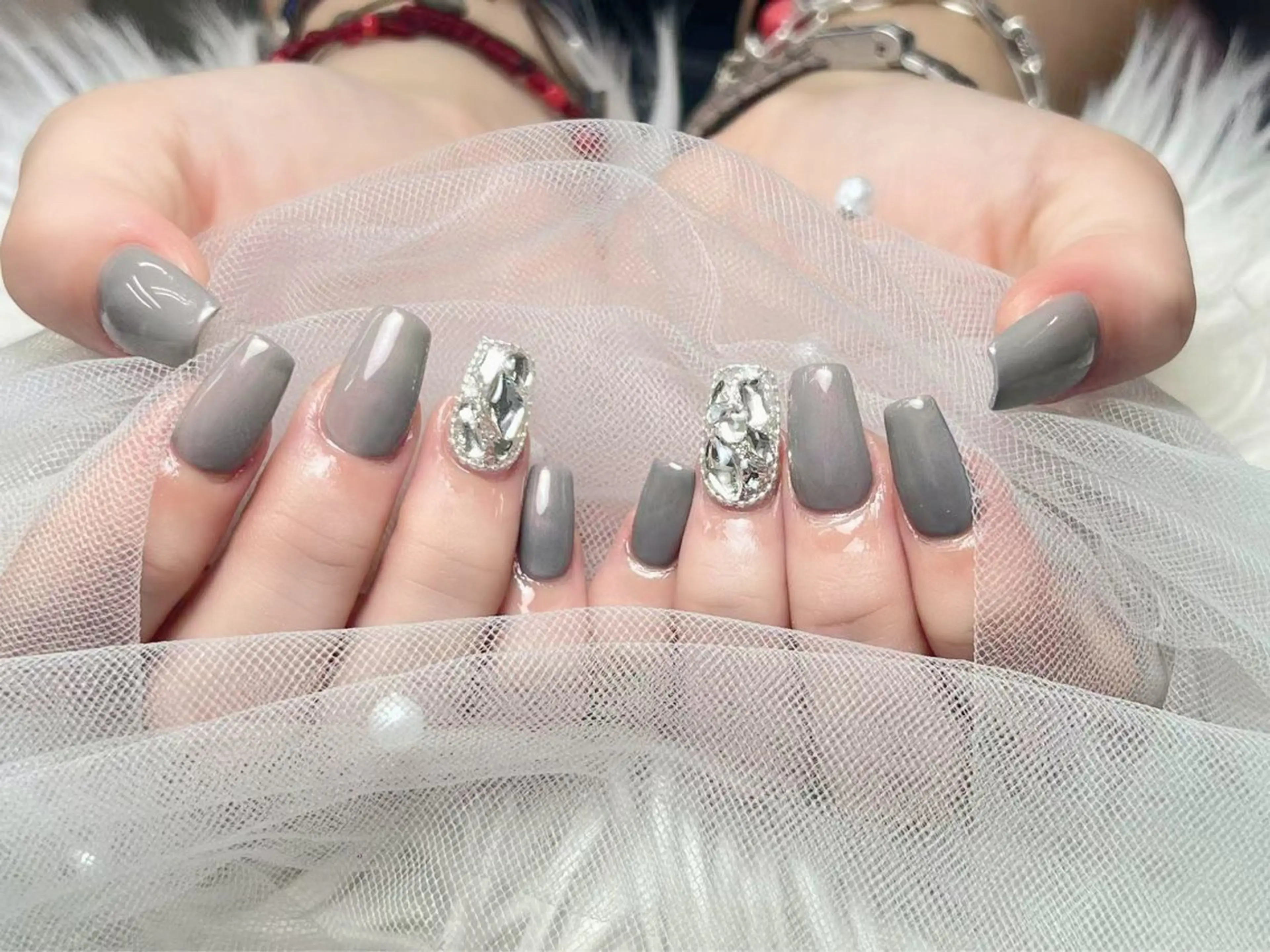 メンズ ネイル メンズ韓国風 アートネイル フレンチネイル ジェルネイル キラキラネイル ハンドネイル Bloom スカルプ専門店のネイルデザイン