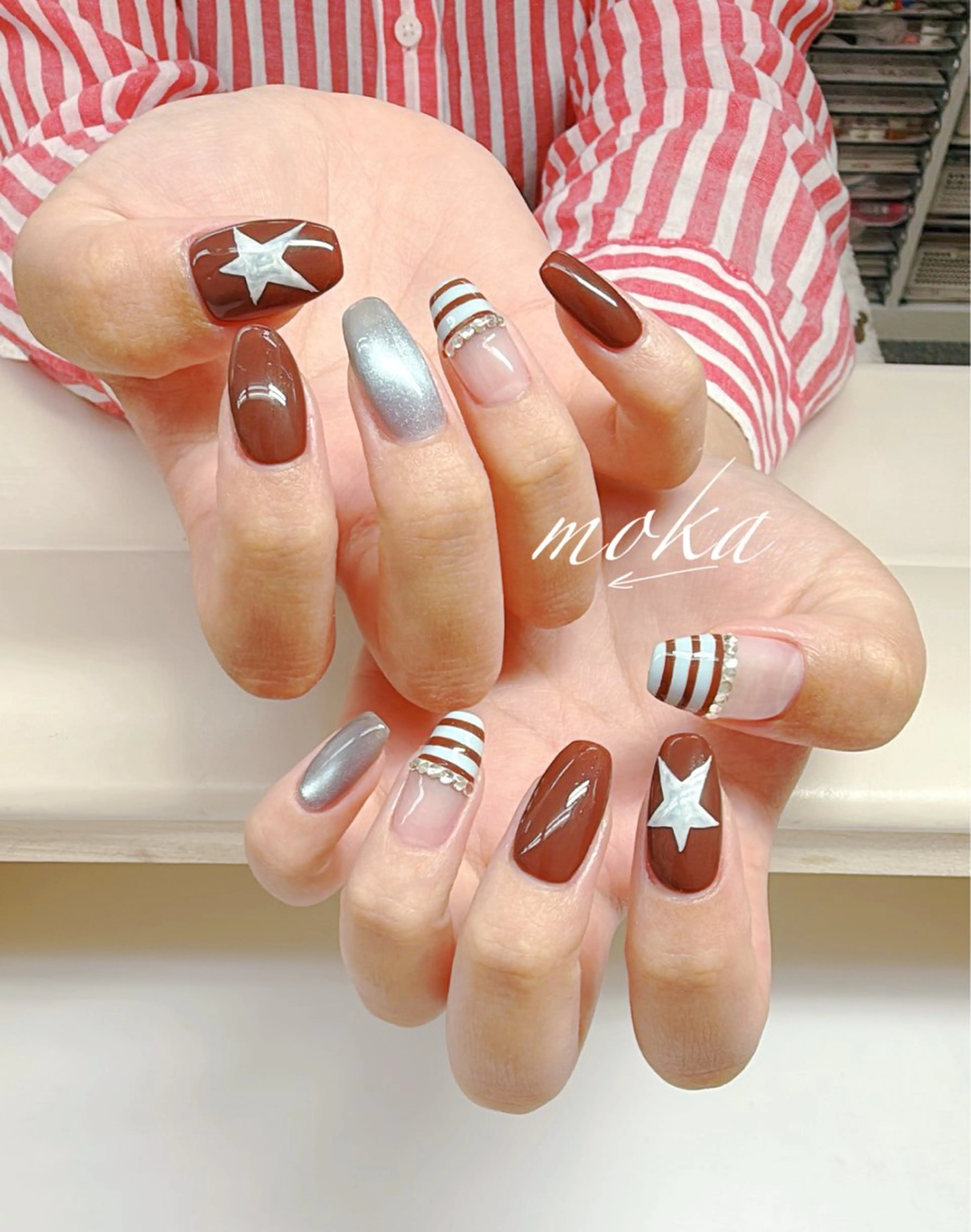 ネイル ハンドネイル ハンドケア 胡蝶蘭レディースサロ ンNailMOKAのネイルデザイン