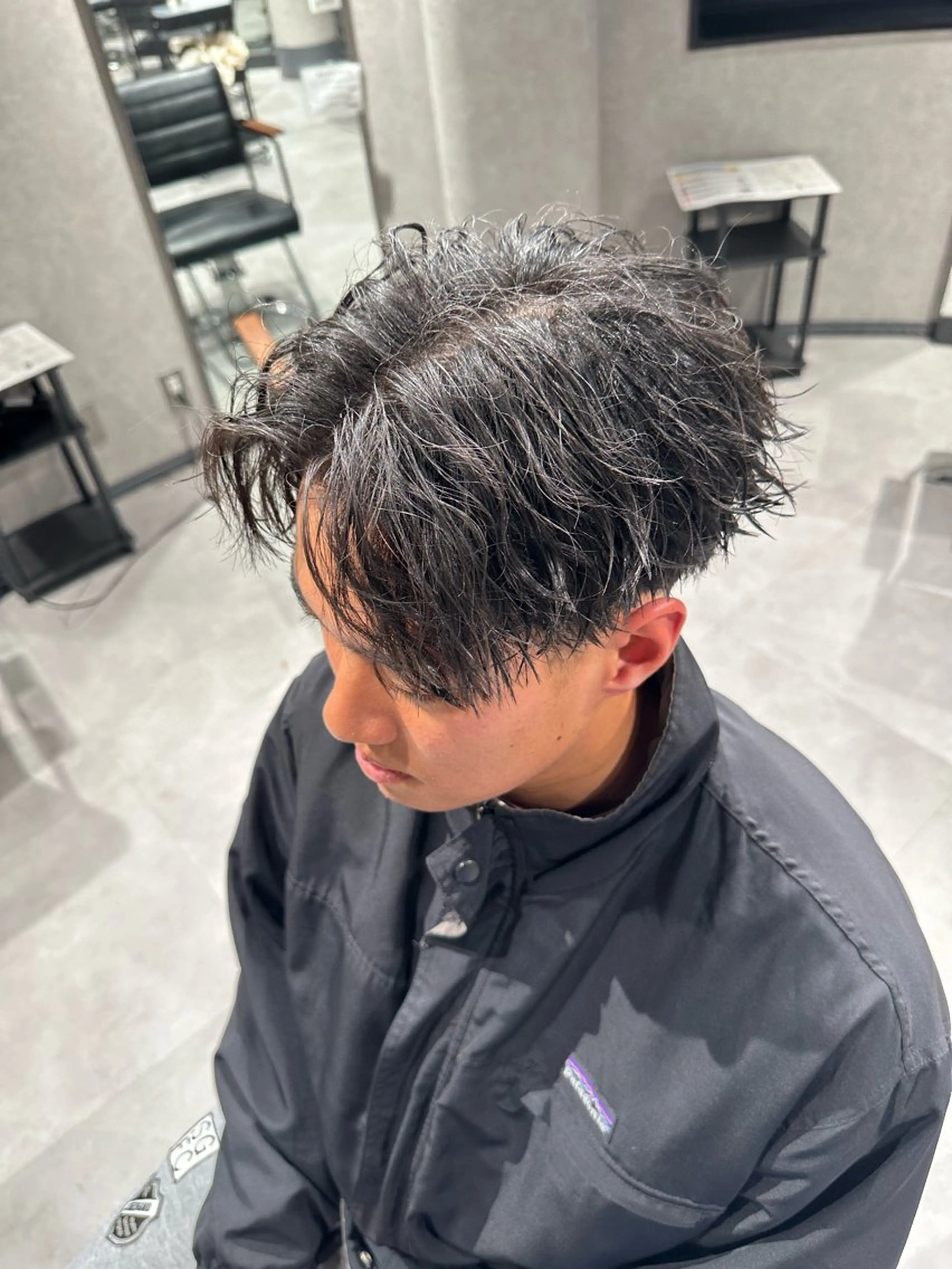 ショート パーマ ヘアアレンジ メンズ メンズヘア静岡 ✂︎Ryuheiのヘアスタイル