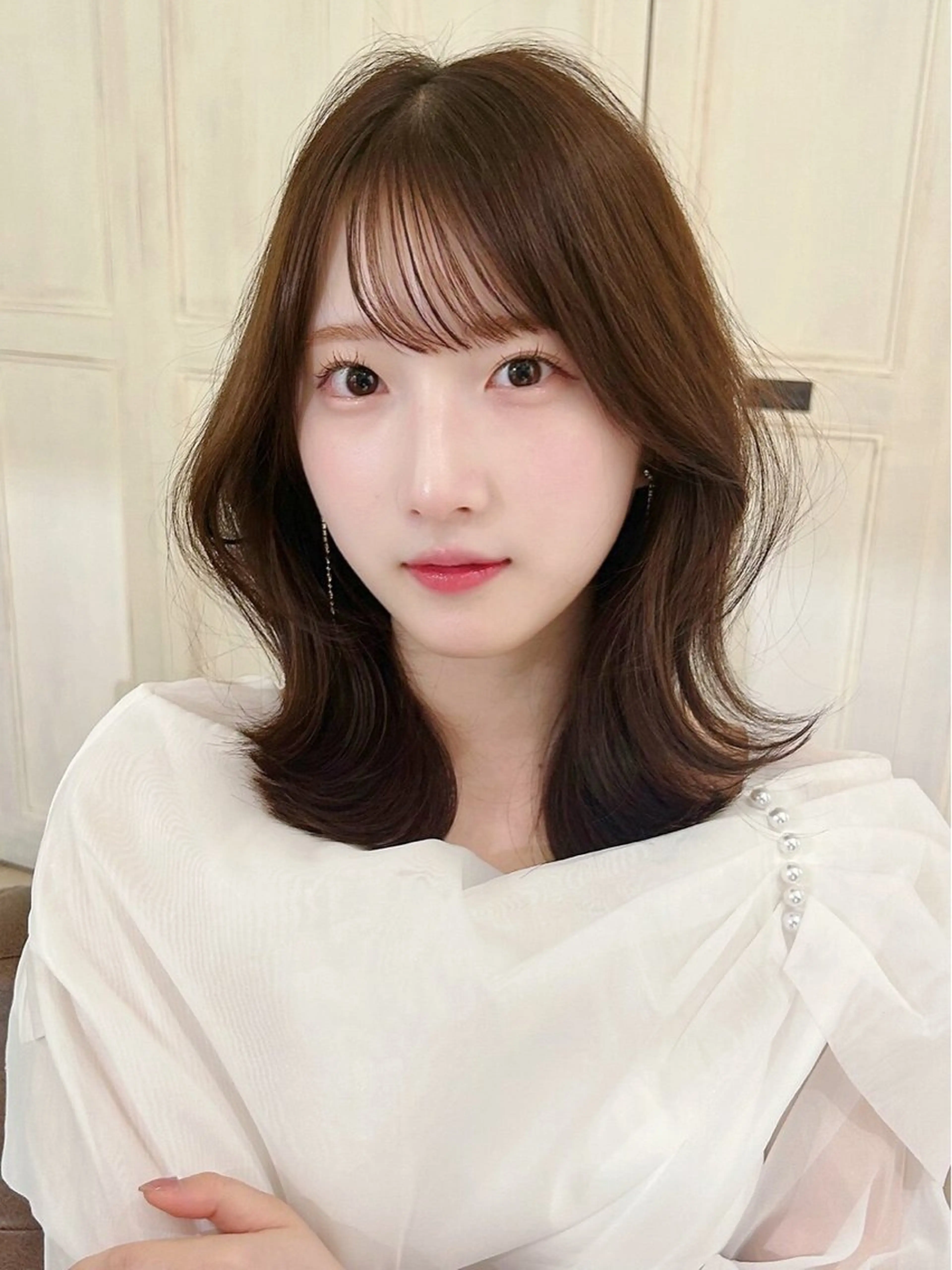 ミディアム カラー カット ヘアカラー トリートメント 似合わせまつパ× 透け感カラー/ゆりのヘアスタイル