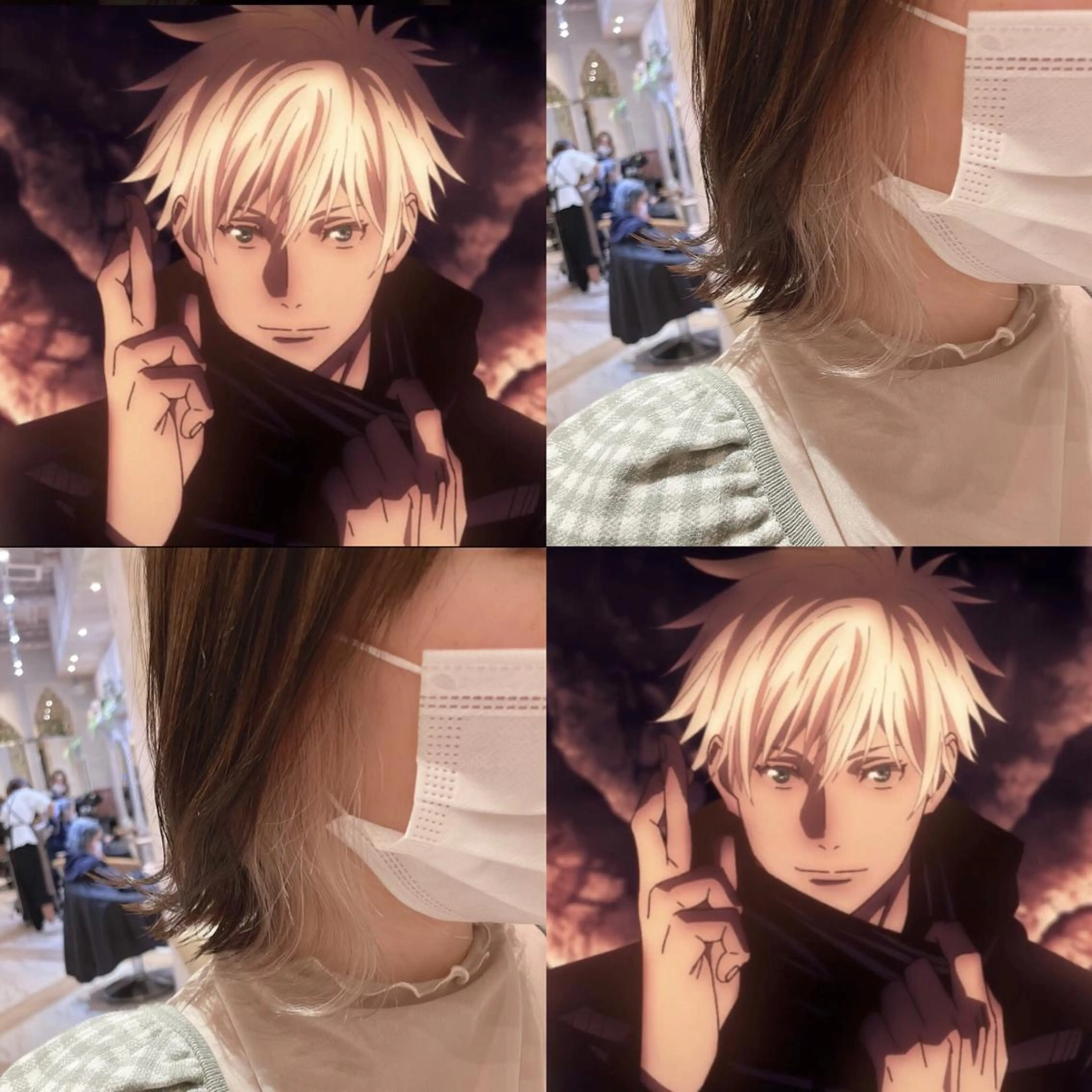 ミディアム ヘアカラー トリートメント ブリーチなしダブル カラー縮毛矯正　下野のヘアスタイル