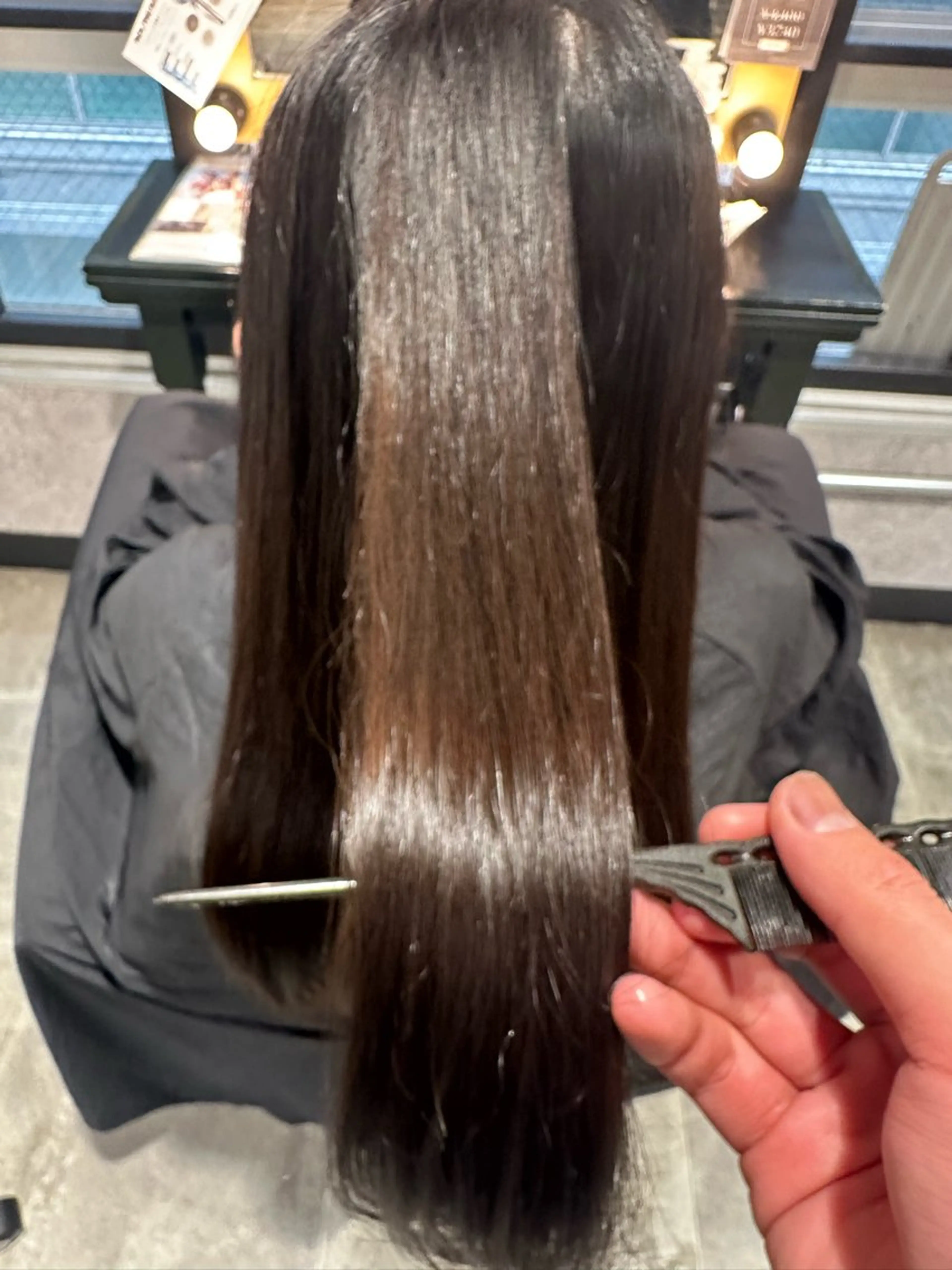 ロング パーマ 縮毛矯正 💚銀座/ボブ /縮毛矯正/芦川💚のヘアスタイル