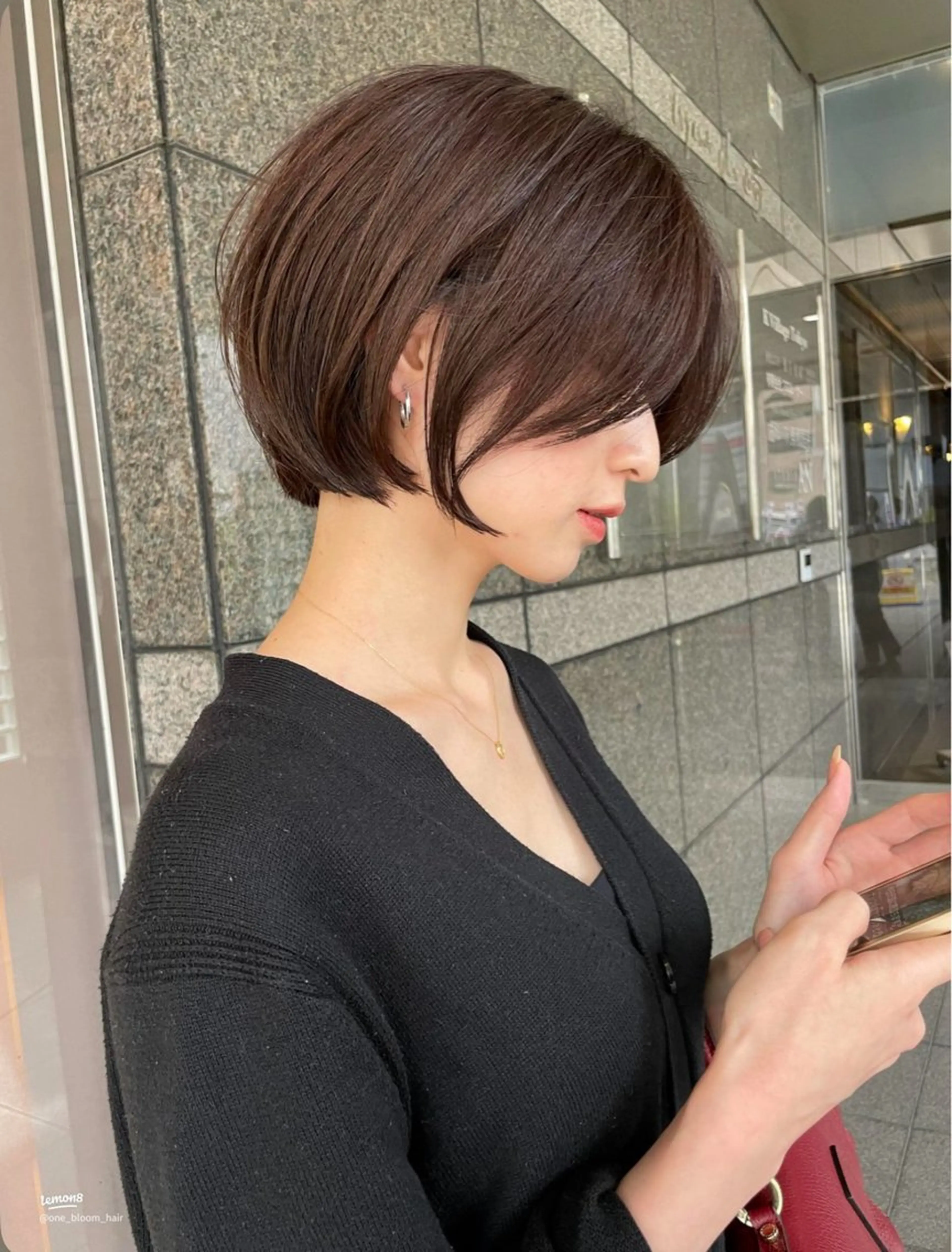 ショート カット ヘアカラー トリートメント ショートボブ/グラボ ブ松野和志のヘアスタイル