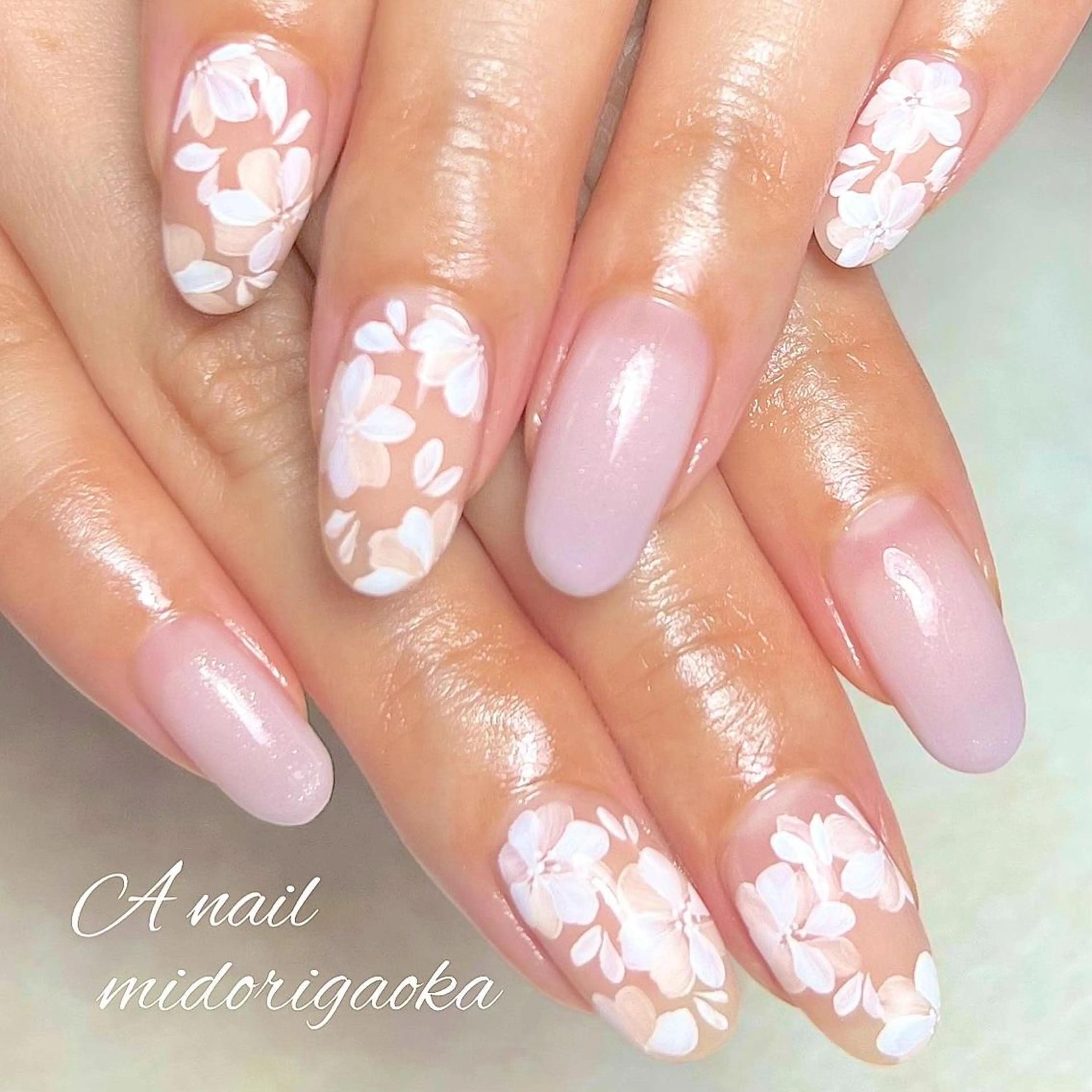 ロング カラー キッズ ネイル アートネイル フラワーネイル ハンドネイル 大人可愛い高技術ネイ ル♡美爪A nailのネイルデザイン