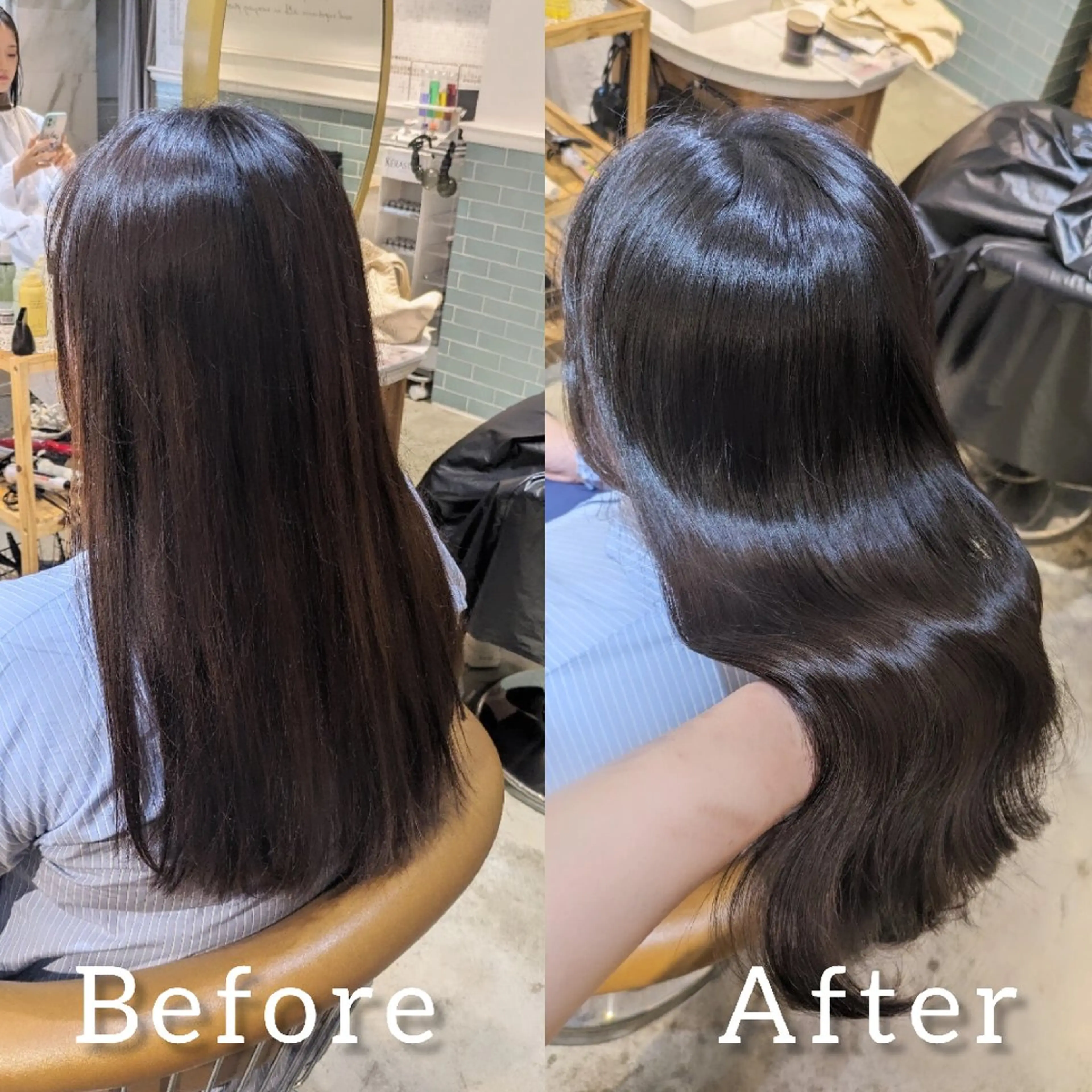 ロング カット ヘアカラー トリートメント 縮毛矯正/レイヤー 💎やまもとちひろのヘアスタイル