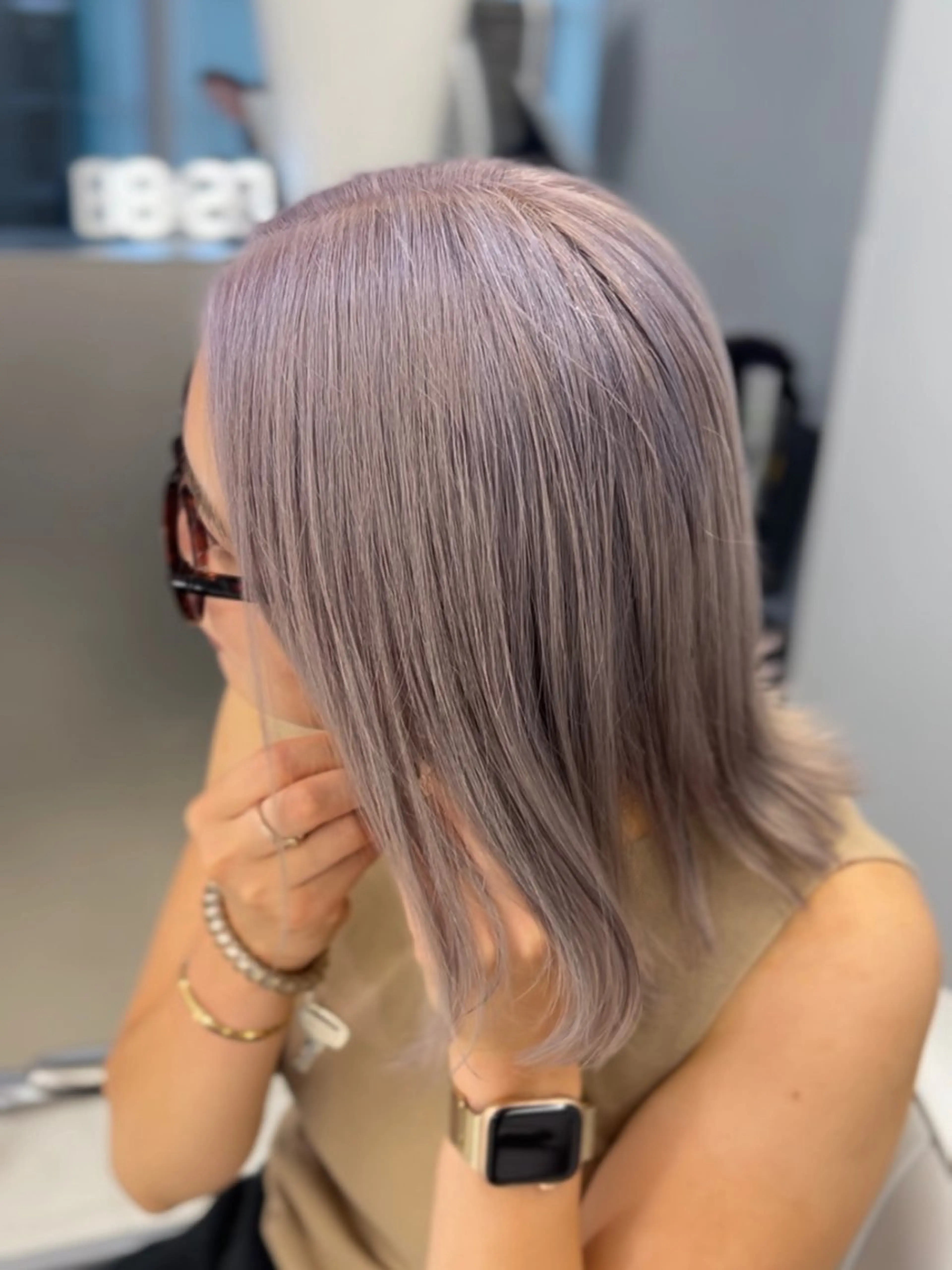 セミロング カラー カット ヘアカラー トリートメント ヘッドスパ 最高級髪質改善🥇 小玉美菜のヘアスタイル