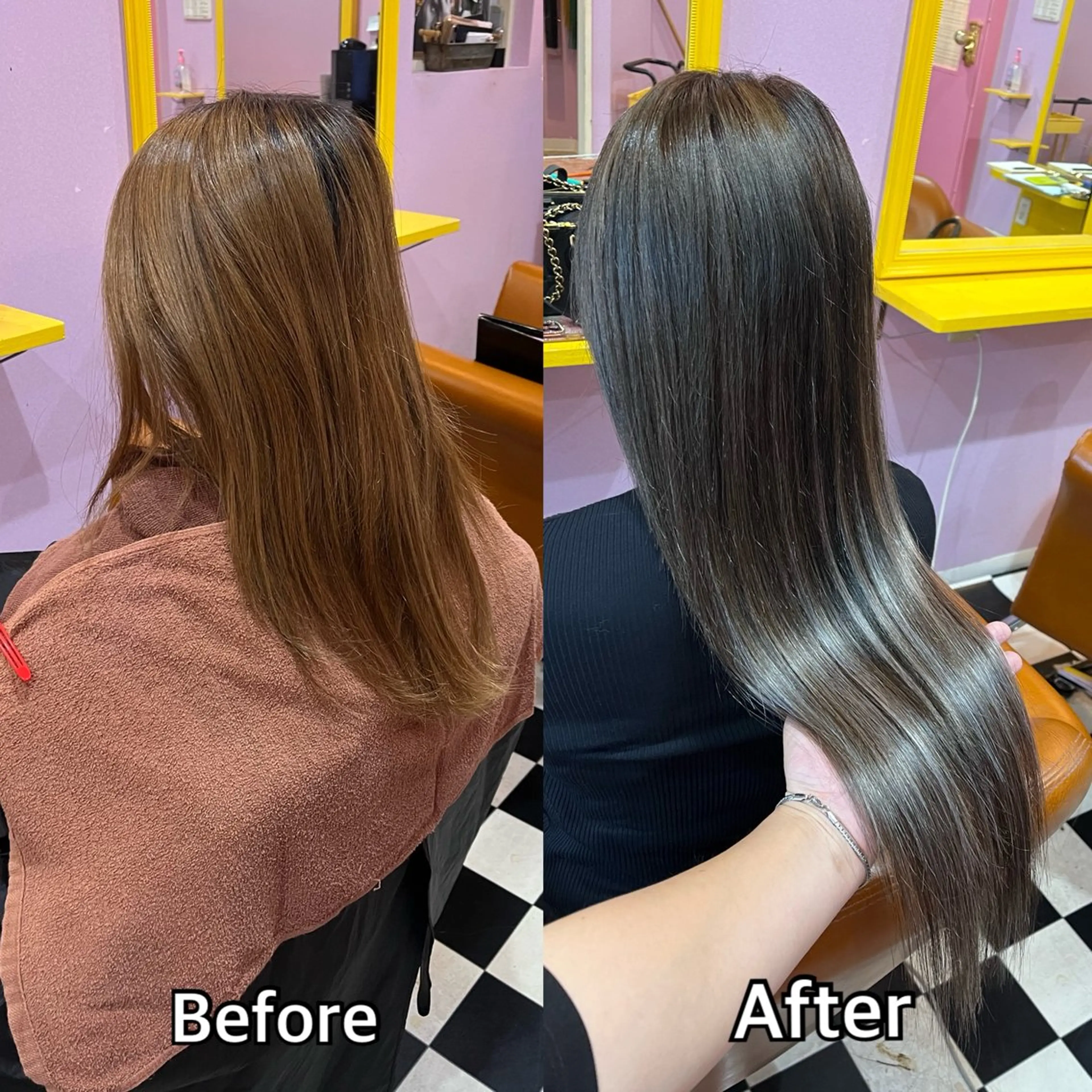 ロング シール+ちび編み込み エクステ梅田🐨のヘアスタイル