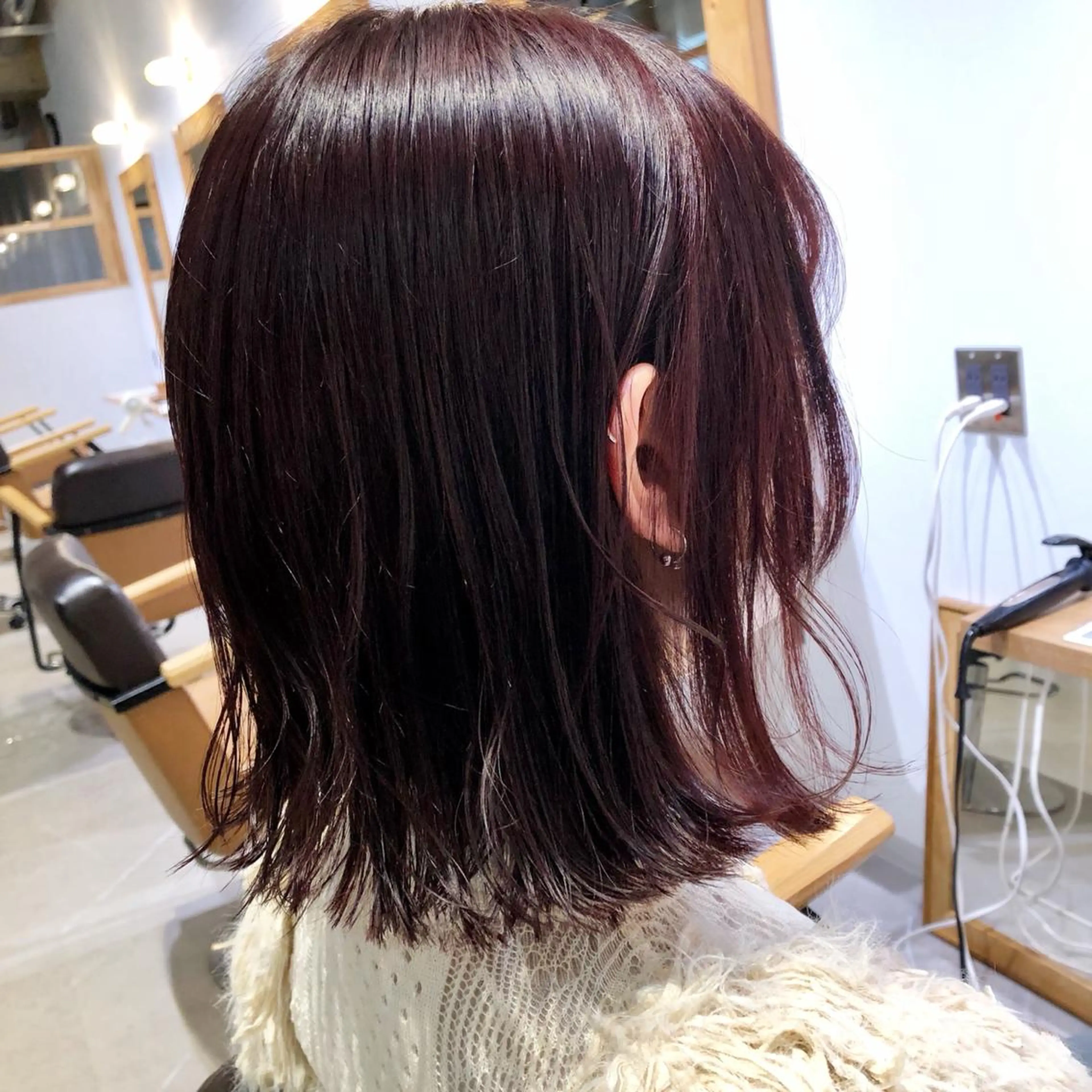 ミディアム カラー ブラウンカラー レッドカラー レッドブラウン カット ヘアカラー トリートメント ウルフ/レイヤー/ ベージュ/山宮 大樹のヘアスタイル