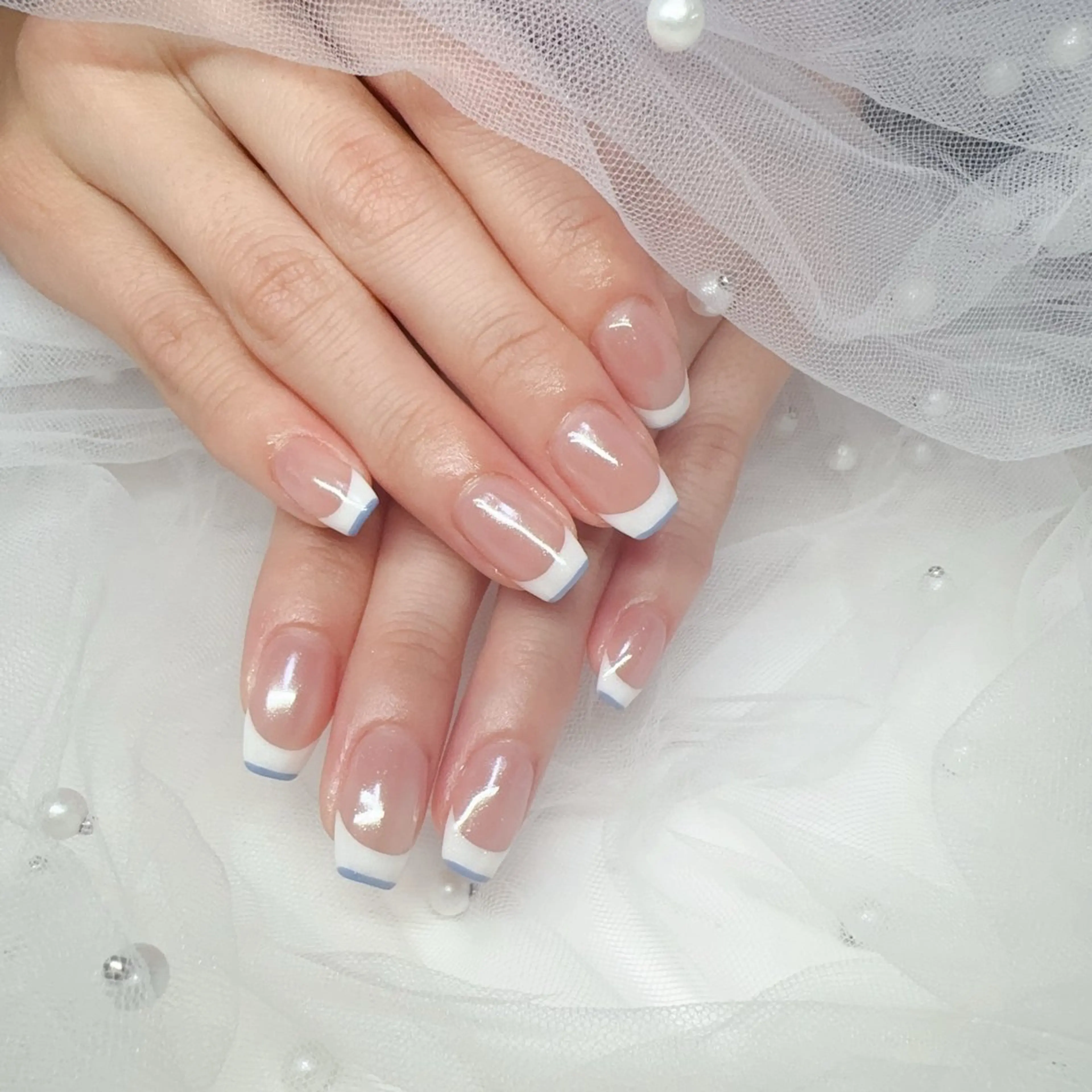 ネイル オーロラネイル チークネイル 成人式 長さ出し ジェルネイル ハンドネイル YUYI.nail salonのネイルデザイン