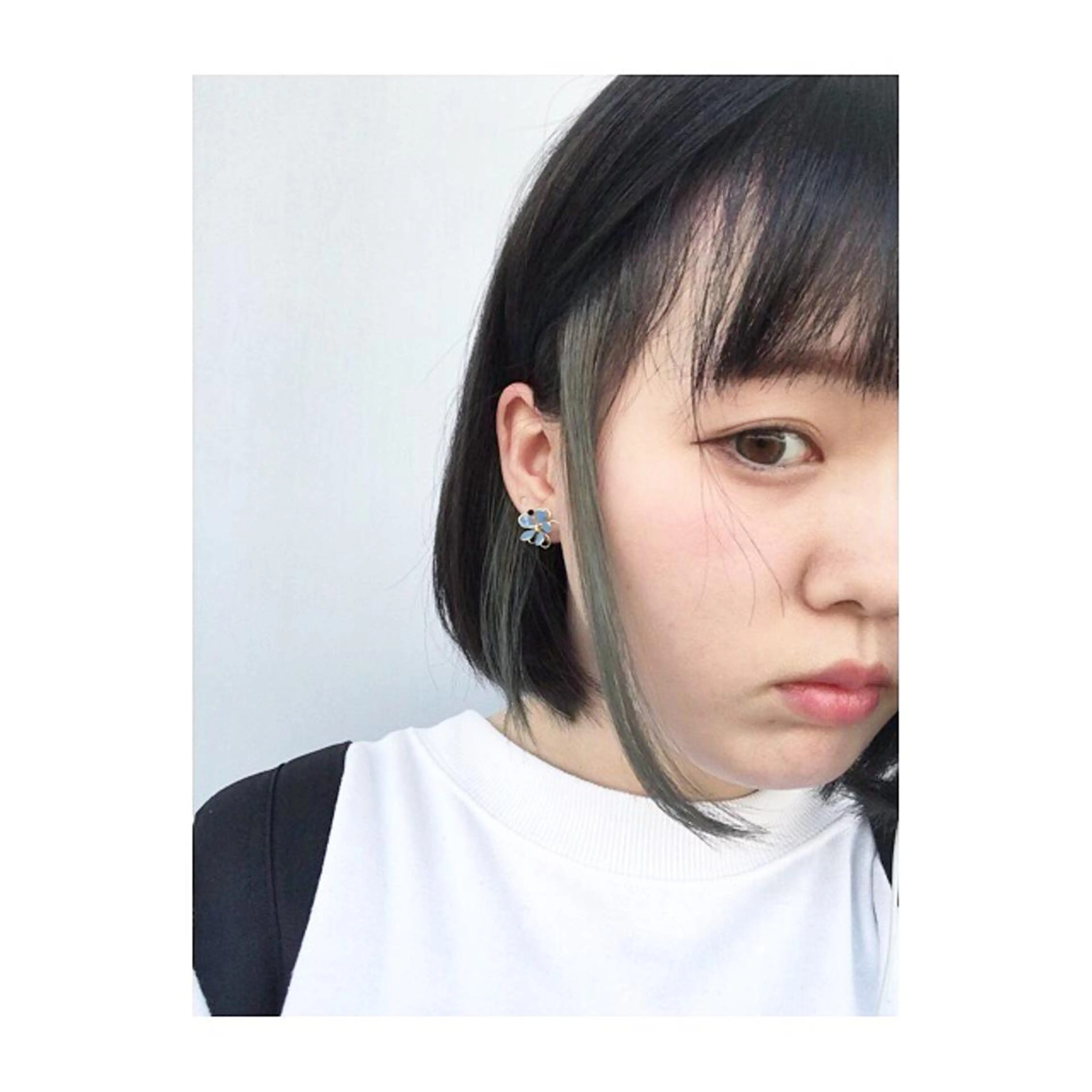 ショート ボブ ヘアカラー トリートメント 長谷川 楓のヘアスタイル