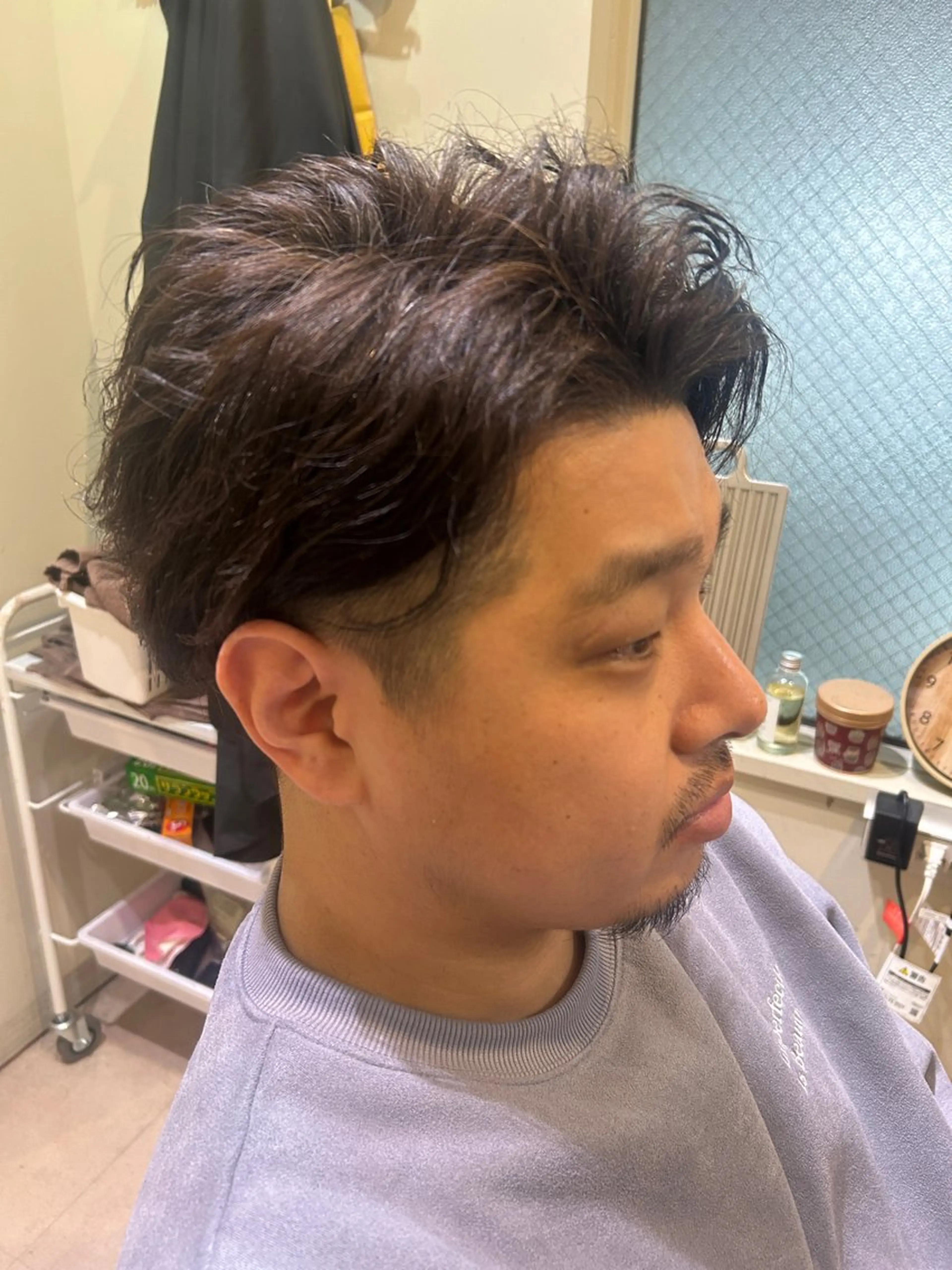 ショート パーマ メンズ カット パーマ 久木原 ゆりのヘアスタイル