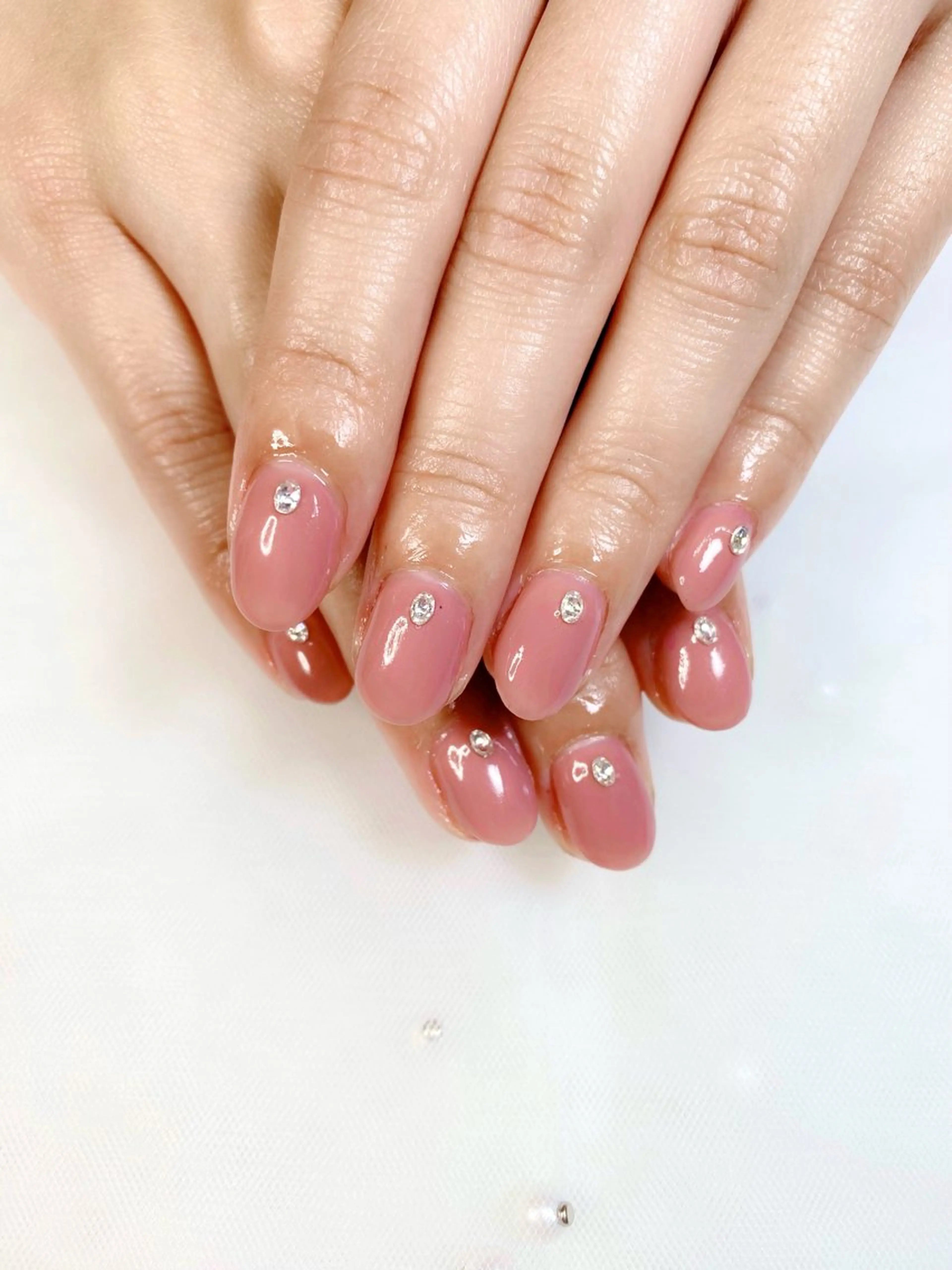 ネイル オフィスネイル ピンク シンプルネイル iro+ nailのネイルデザイン