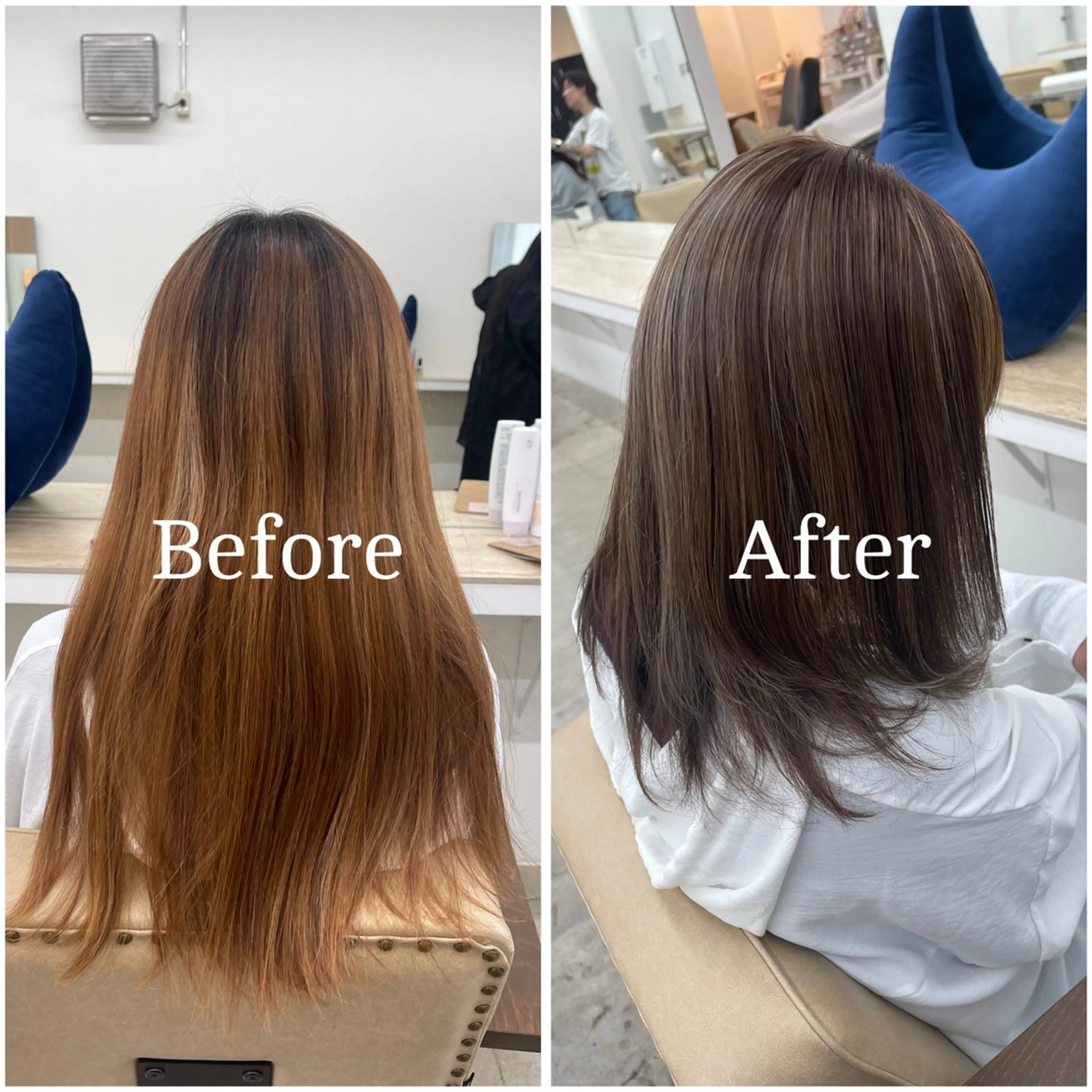 ロング カラー ブリーチ デザインカラー 似合わせカット 縮毛矯正 ムラ修正/ ハイトーン💖Riaのヘアスタイル