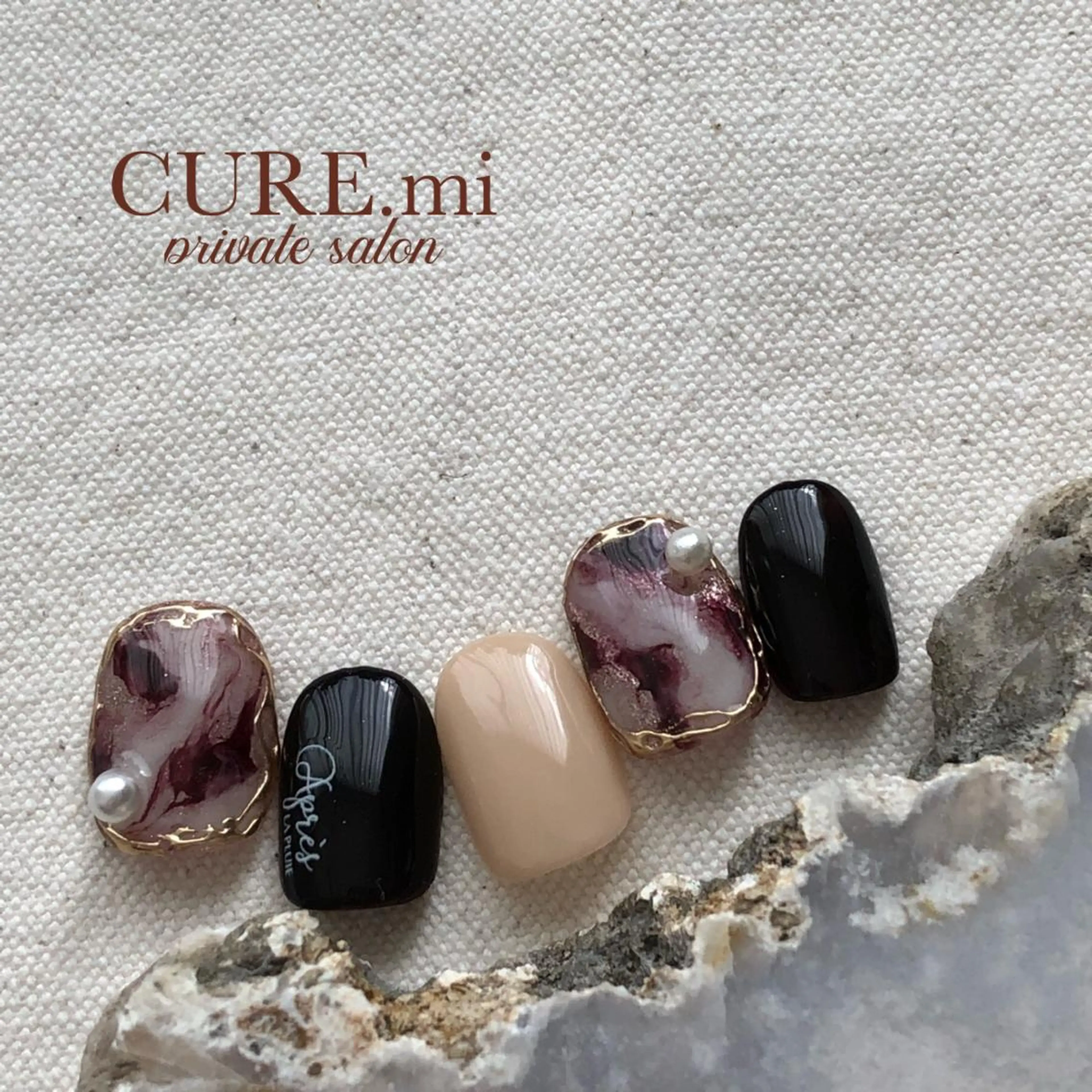 ネイル 大理石ネイル(マーブル) ニュアンスネイル ハンドネイル ハンドケア 伊藤 美香のその他イメージ