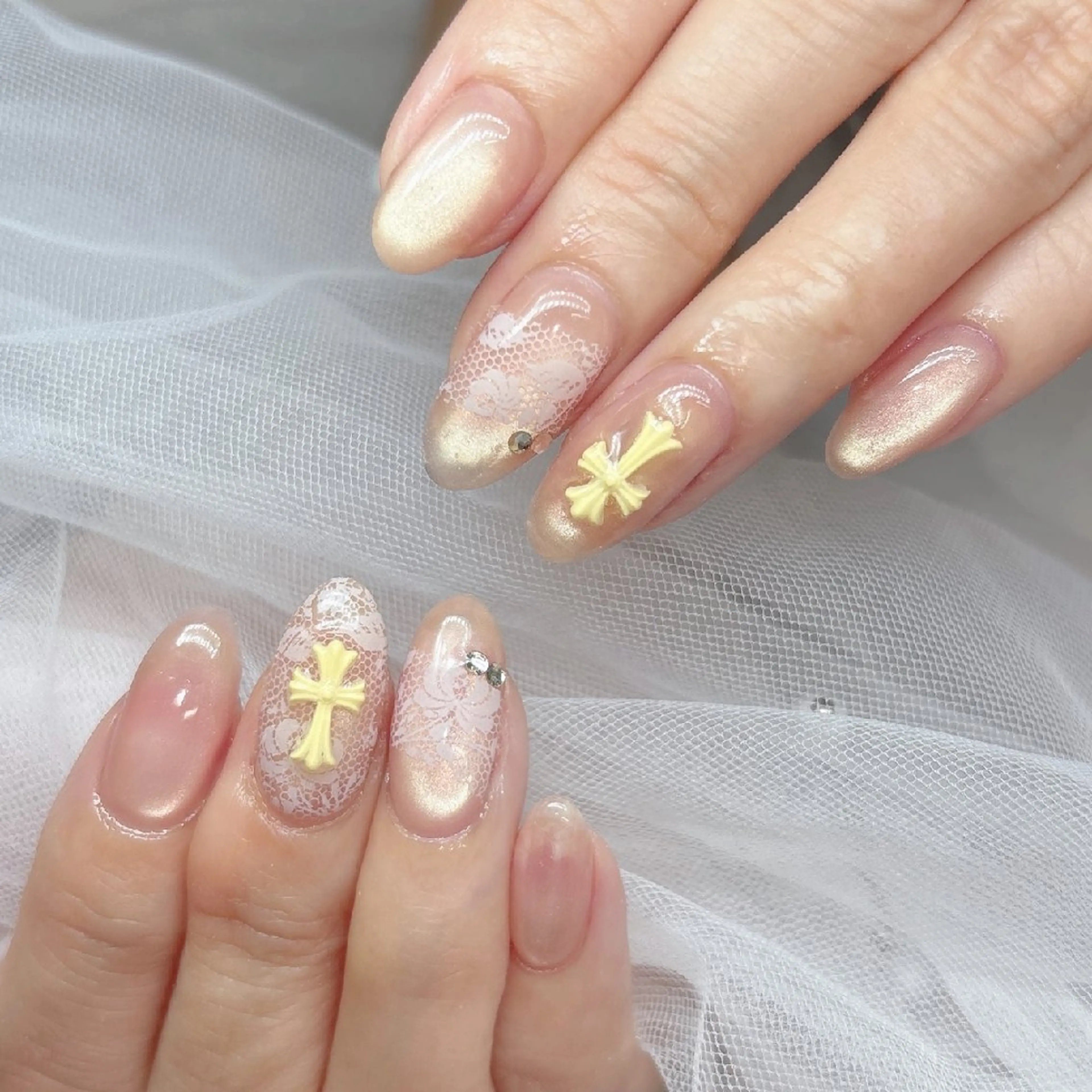ネイル レース ハンドネイル ハンドケア 心斎橋Salon Epokkuのネイルデザイン