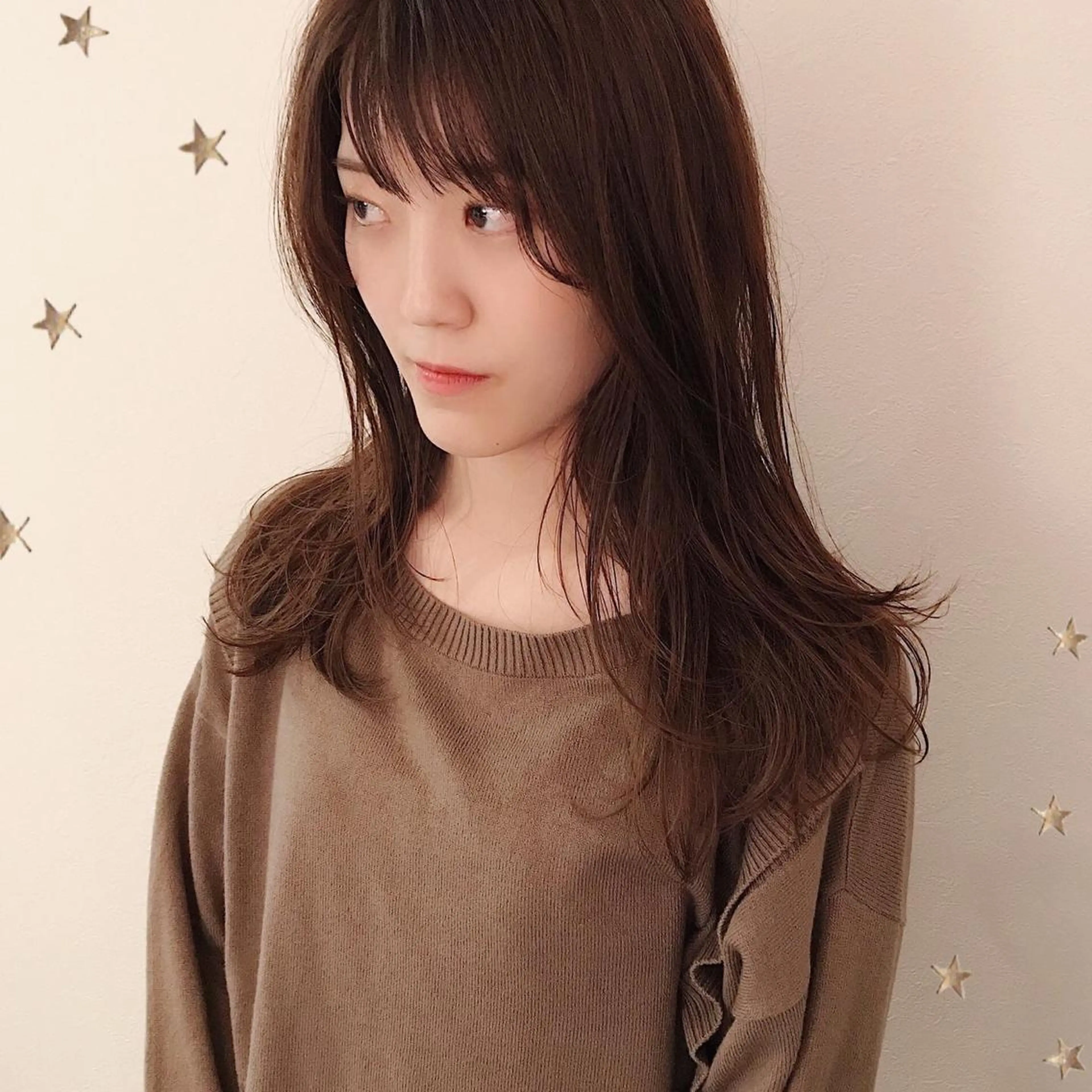 ロング カラー カット ヘアカラー 市川 千夏のヘアスタイル