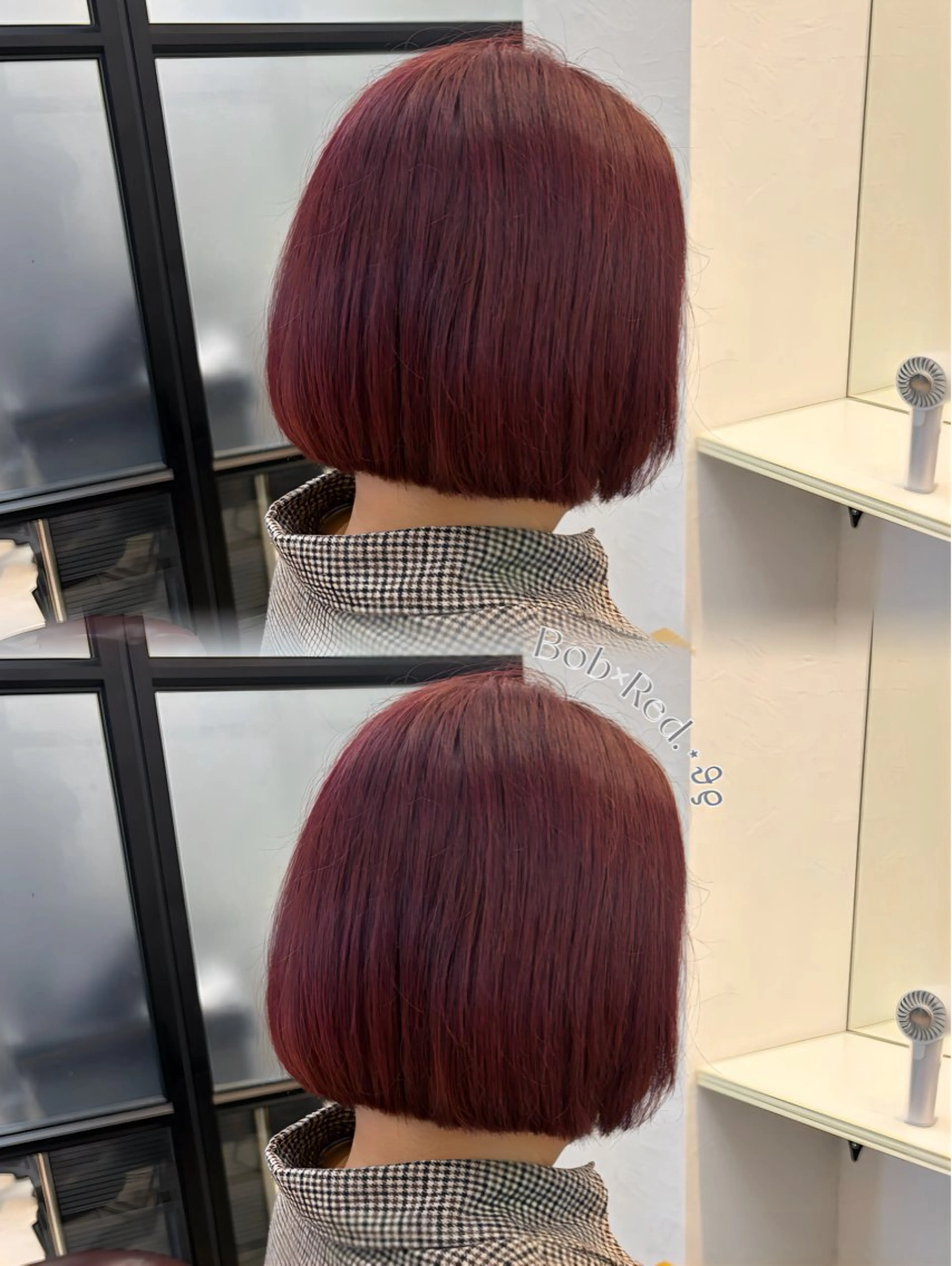 ショート カラー ブリーチ ブリーチなしカラー レッドカラー ボブ カット ヘアカラー トリートメント MAKO/モテ髪/ ハイトーン/赤みなしのヘアスタイル